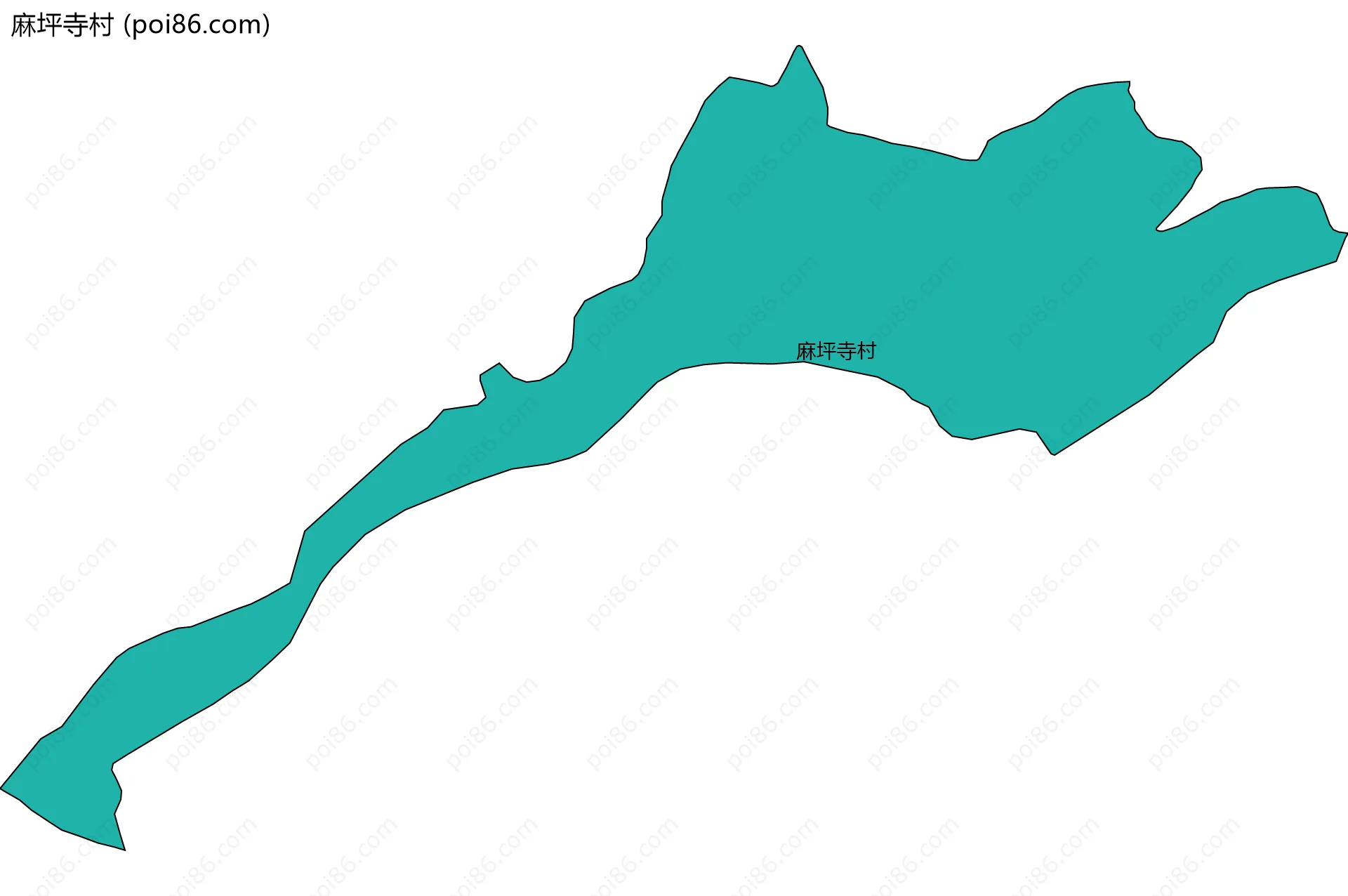 麻坪寺村边界地图