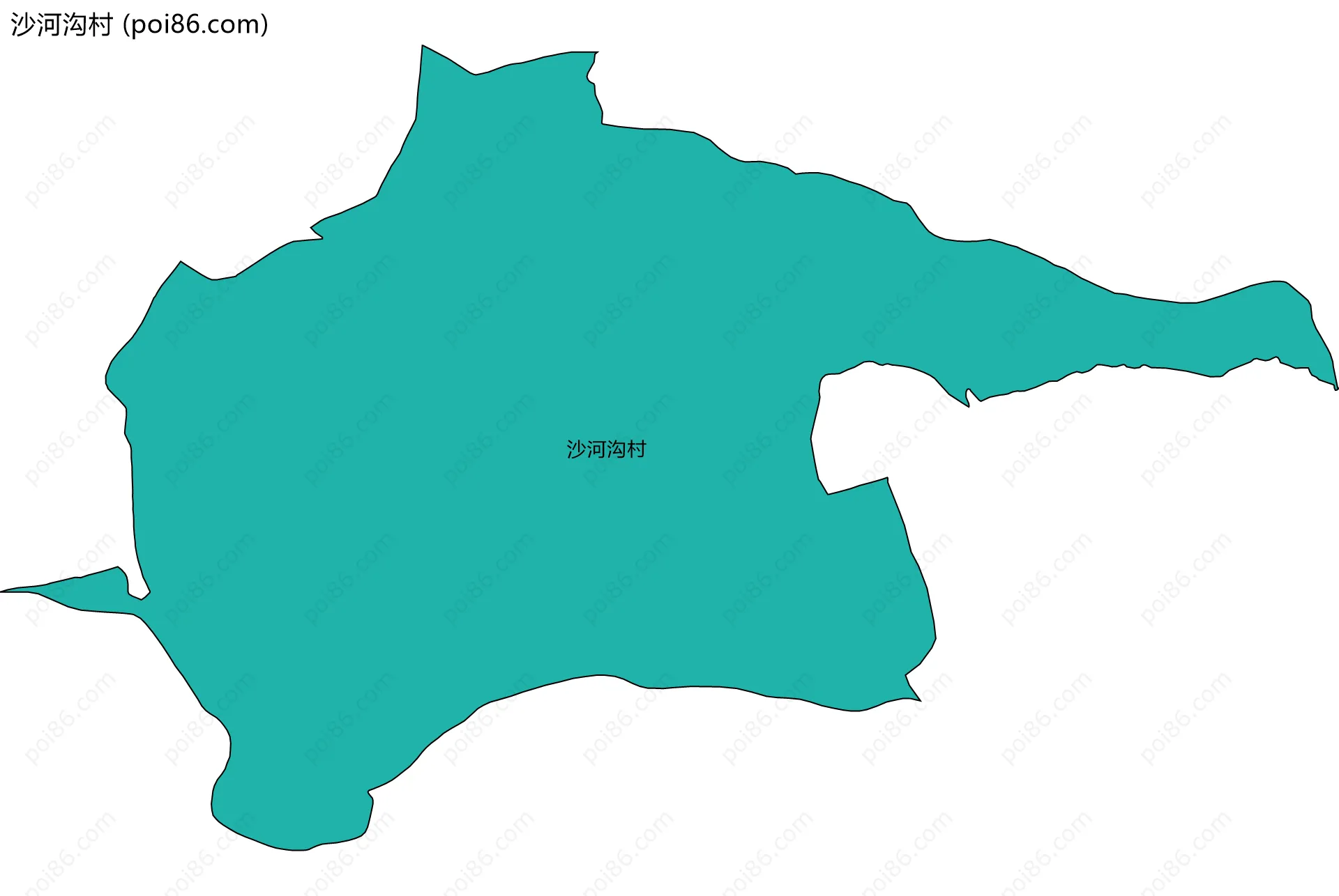 沙河沟村边界地图