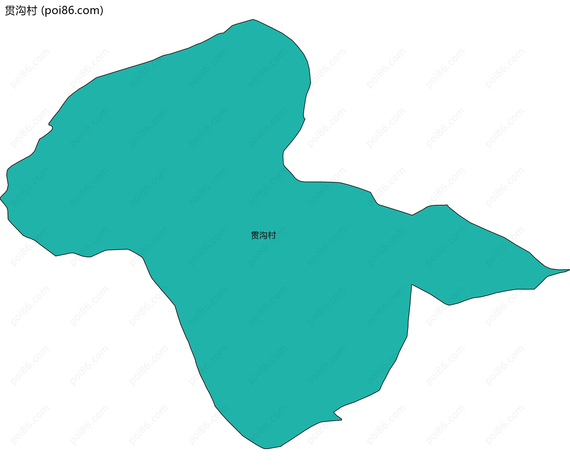 贯沟村边界地图