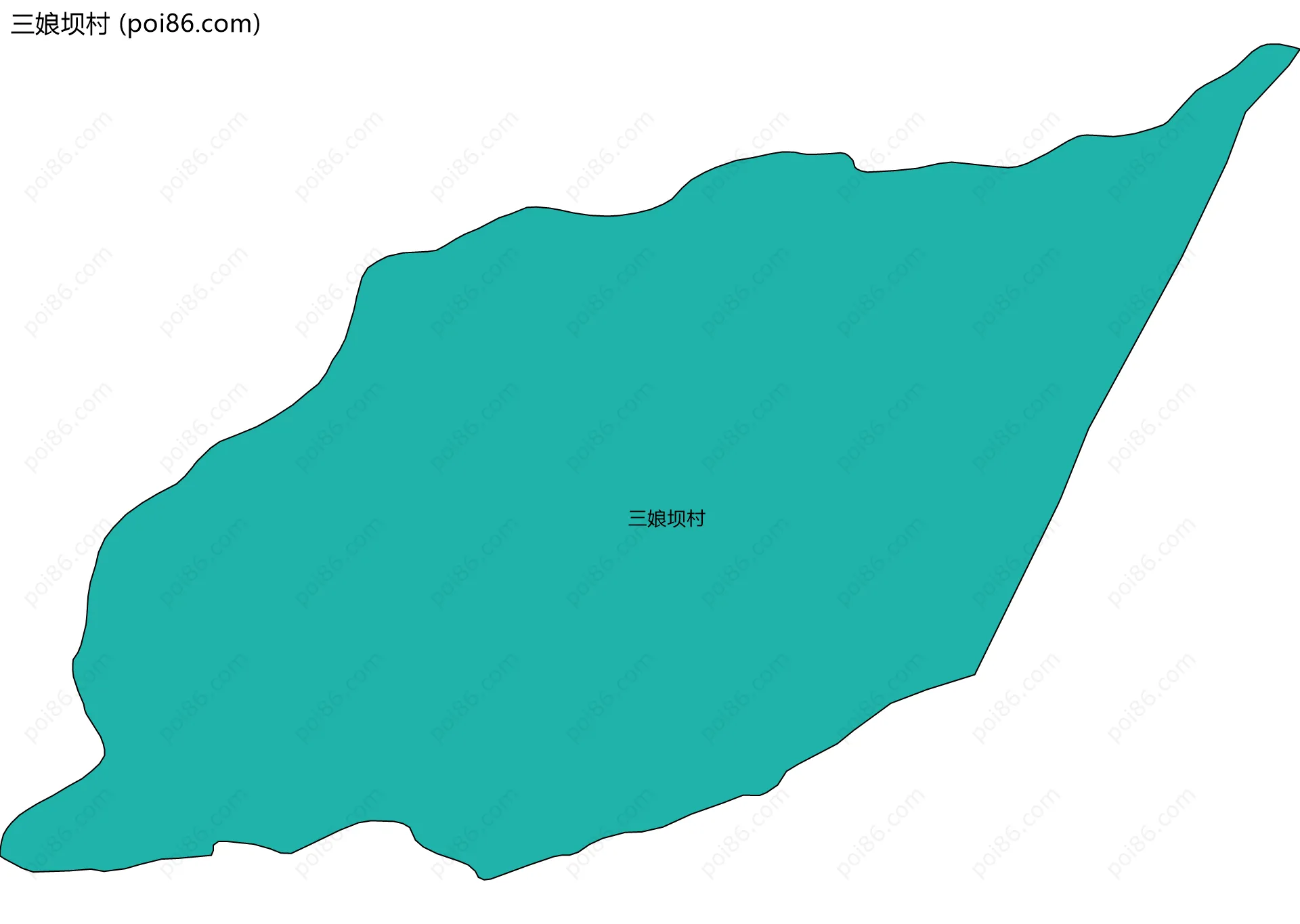 三娘坝村边界地图