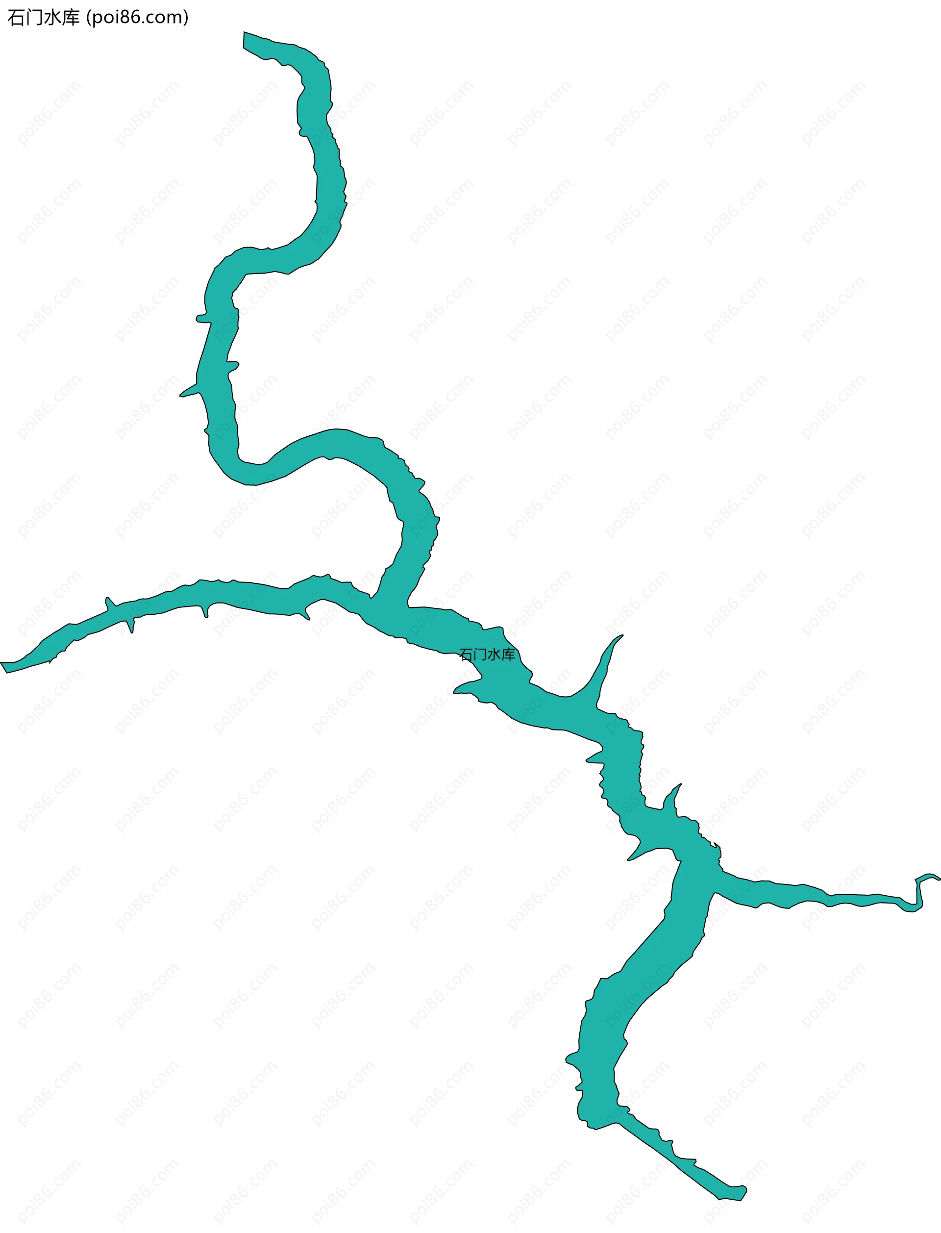 石门水库边界地图