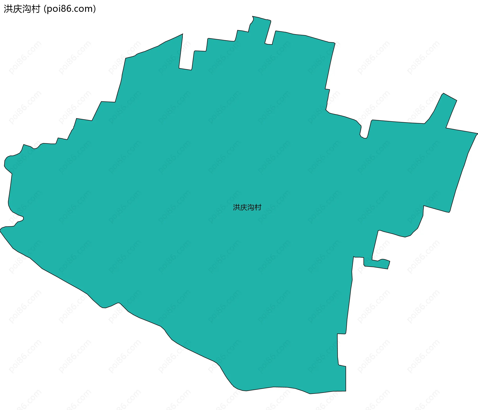 洪庆沟村边界地图