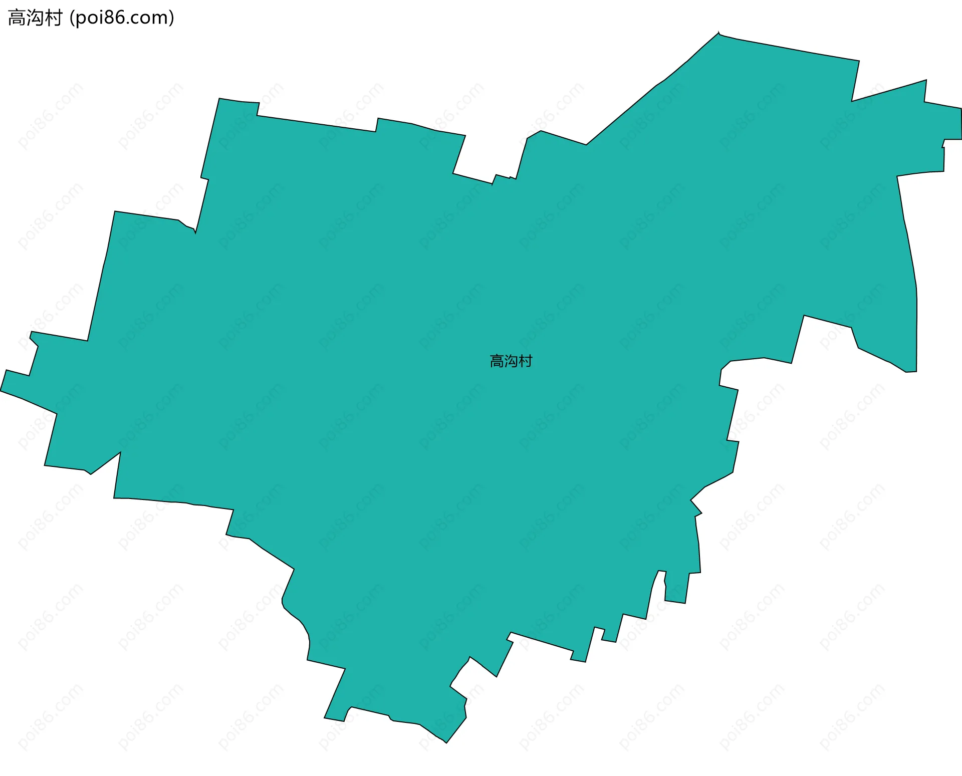 高沟村边界地图