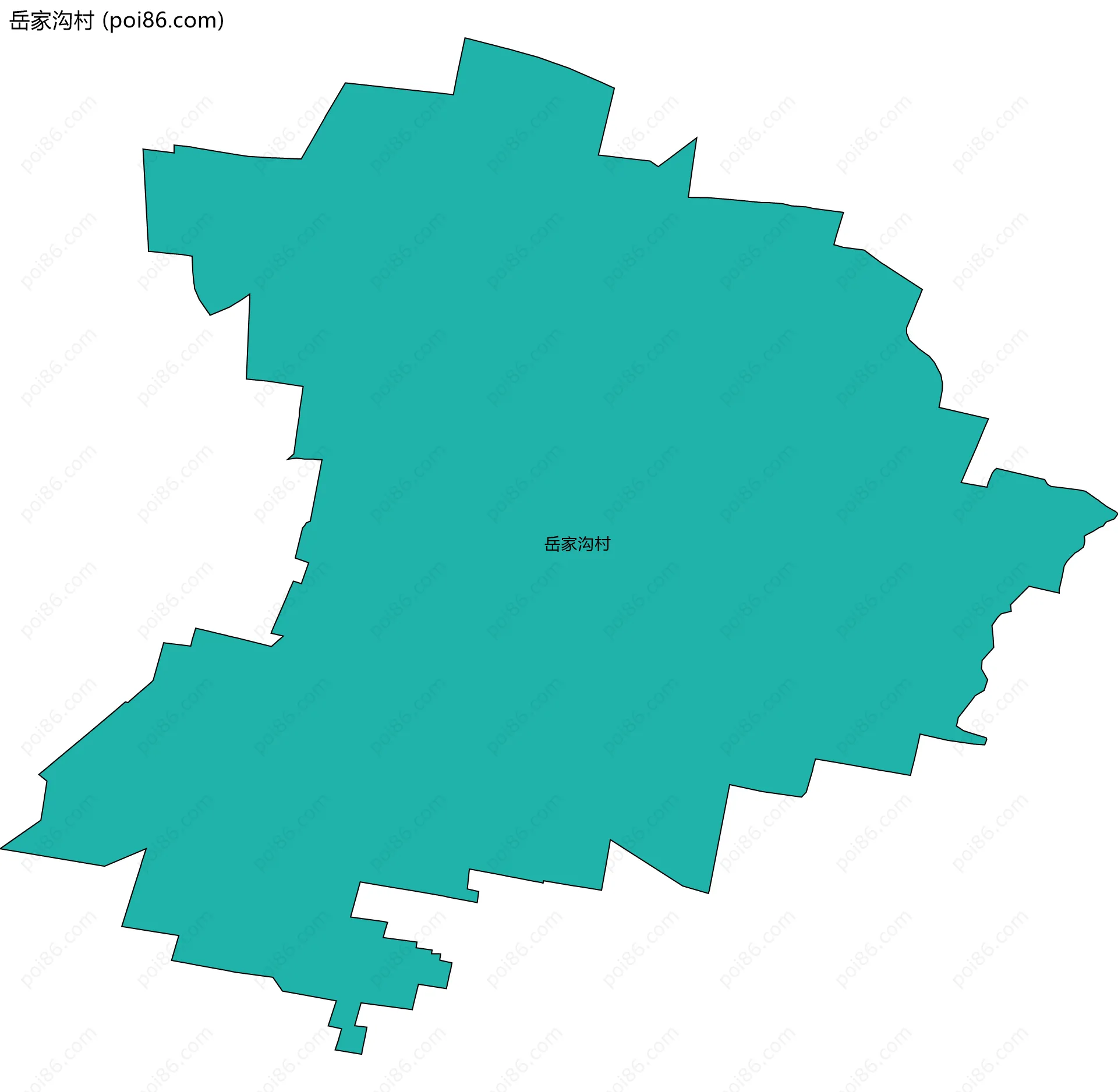 岳家沟村边界地图