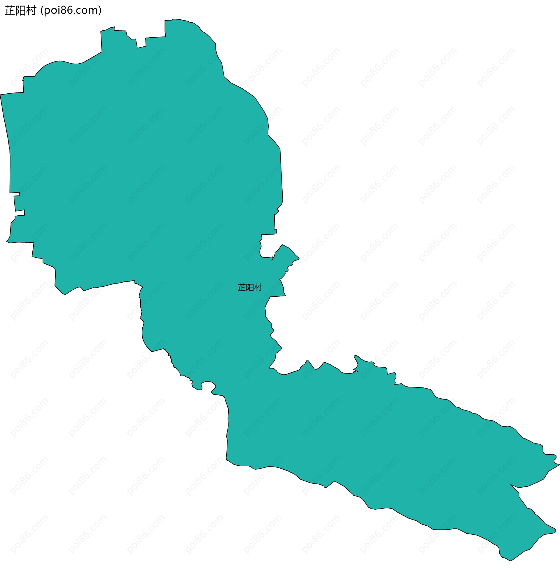 芷阳村边界地图