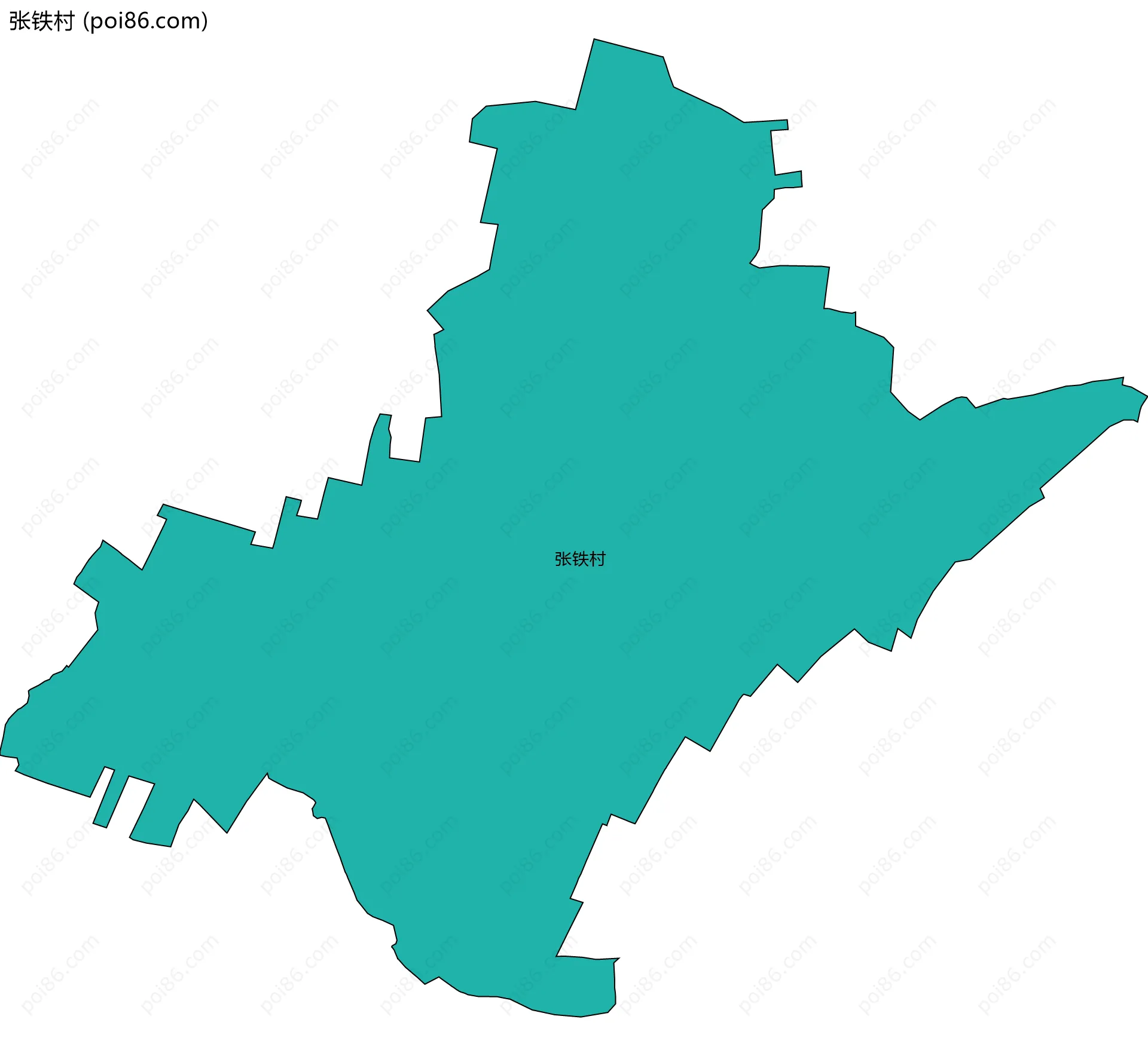 张铁村边界地图