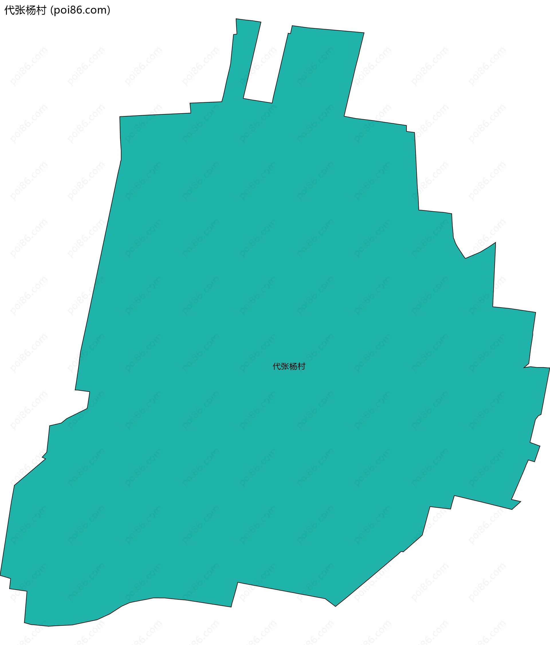 代张杨村边界地图