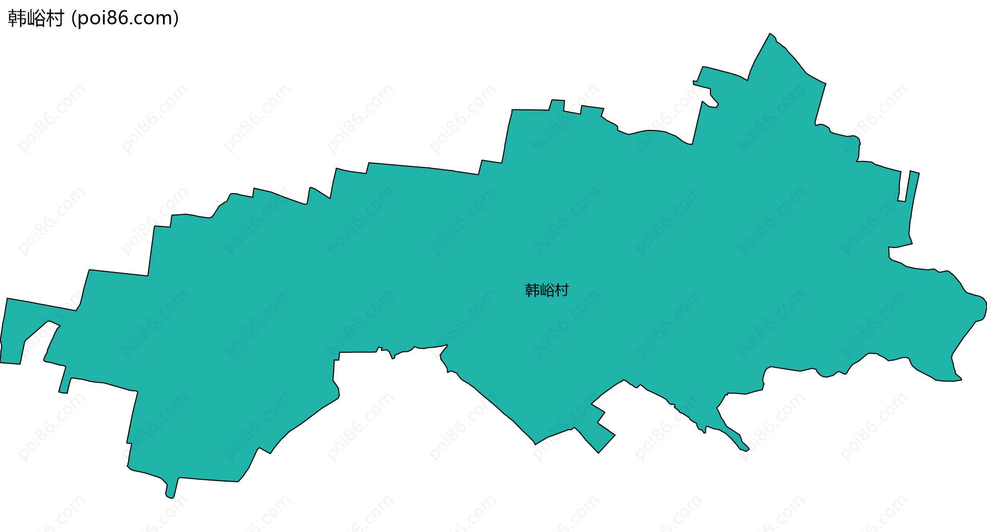 韩峪村边界地图