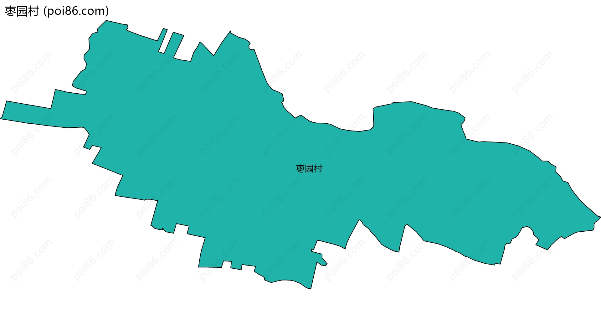 枣园村边界地图