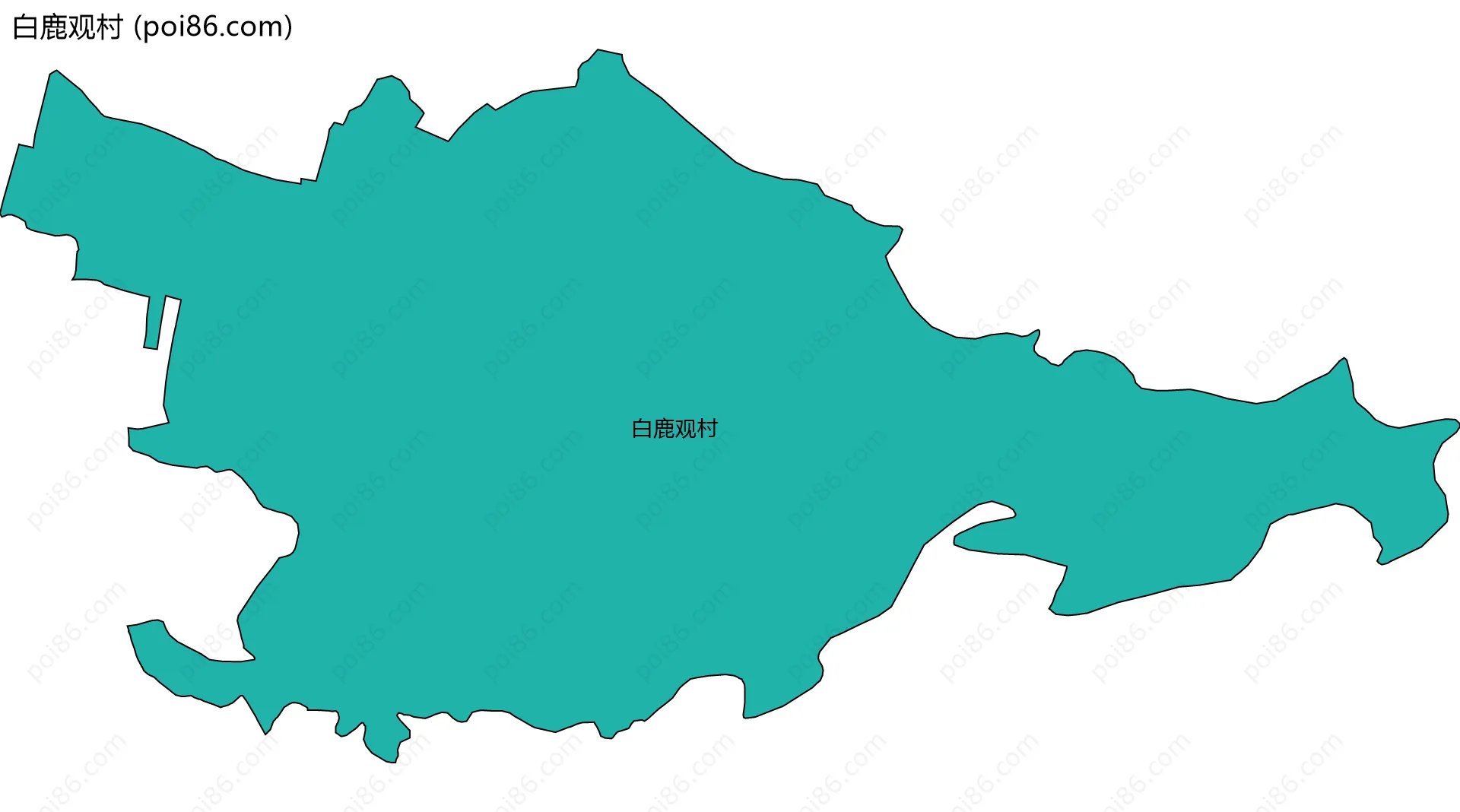 白鹿观村边界地图