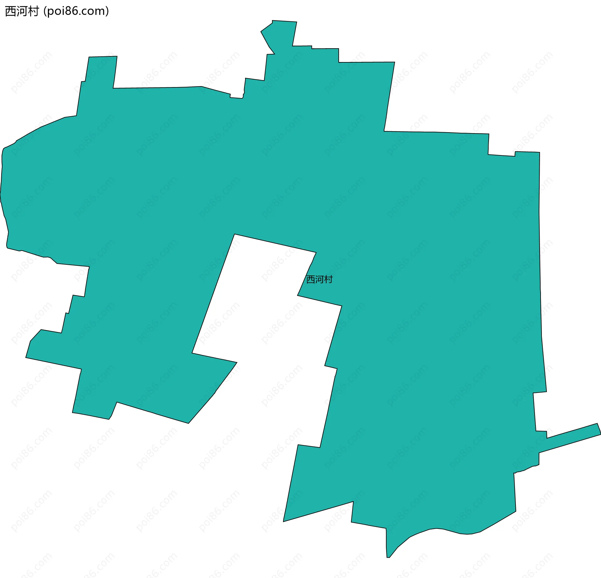 西河村边界地图