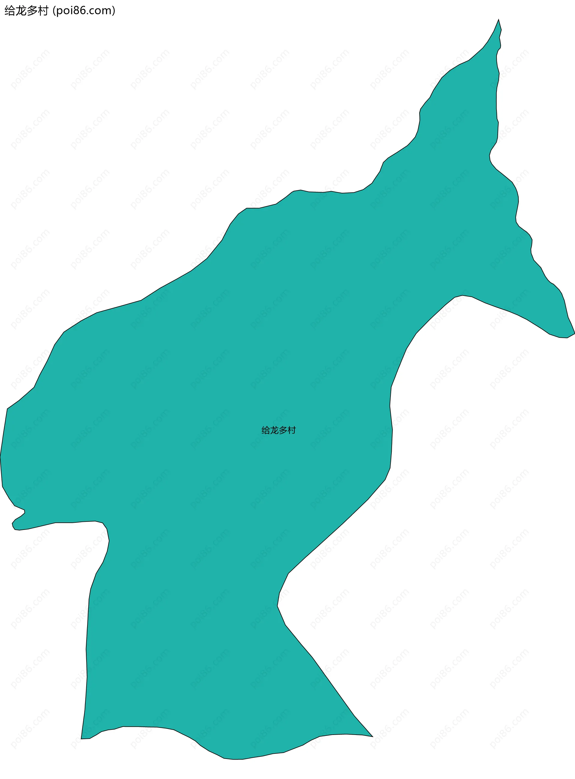 给龙多村边界地图