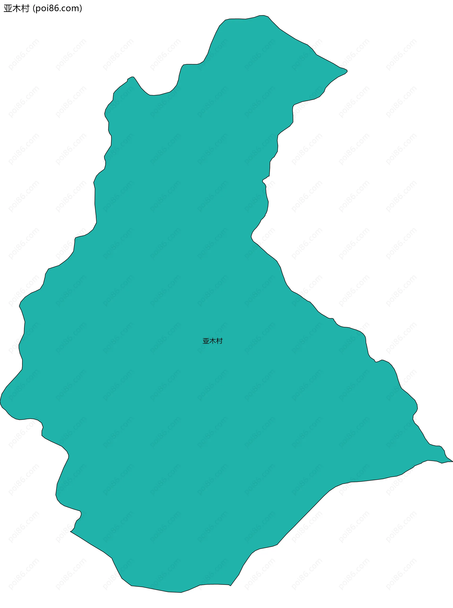 亚木村边界地图