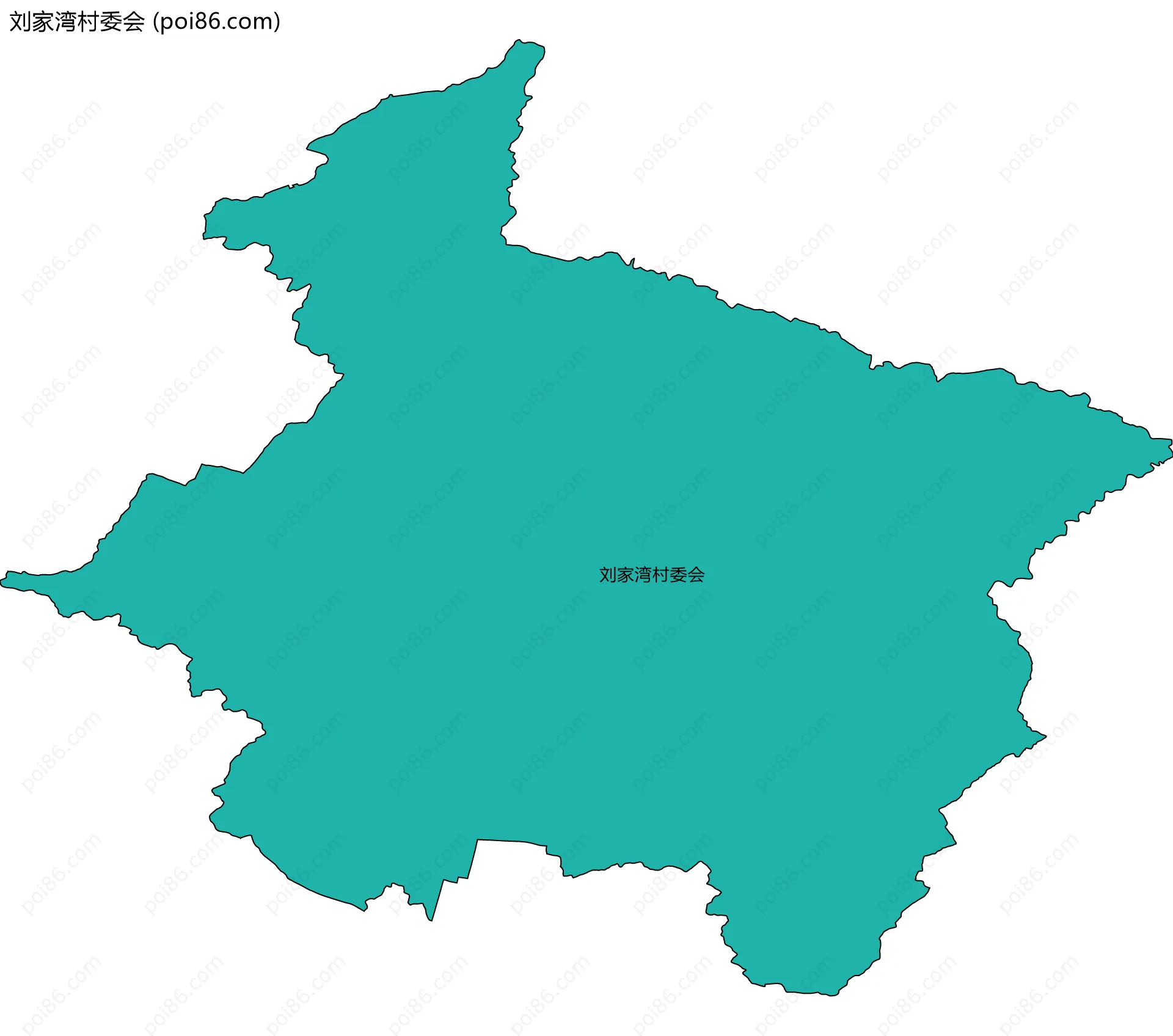 刘家湾村委会边界地图
