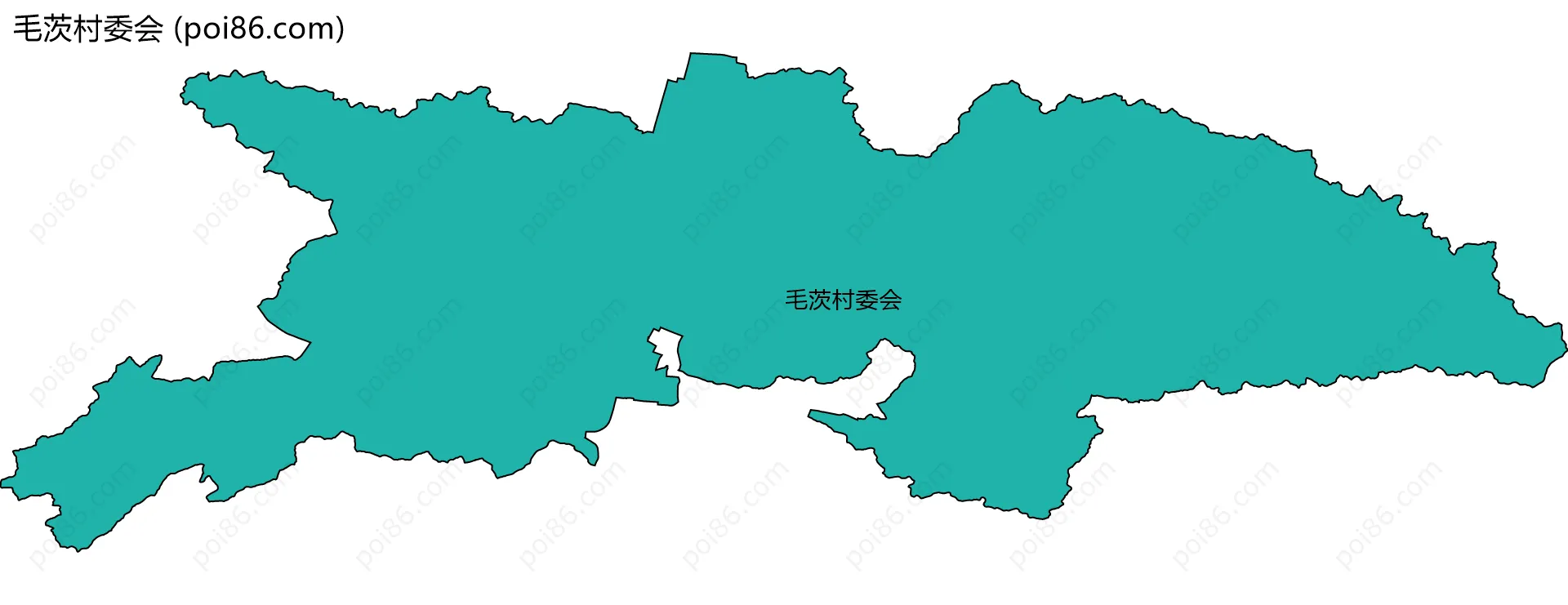 毛茨村委会边界地图