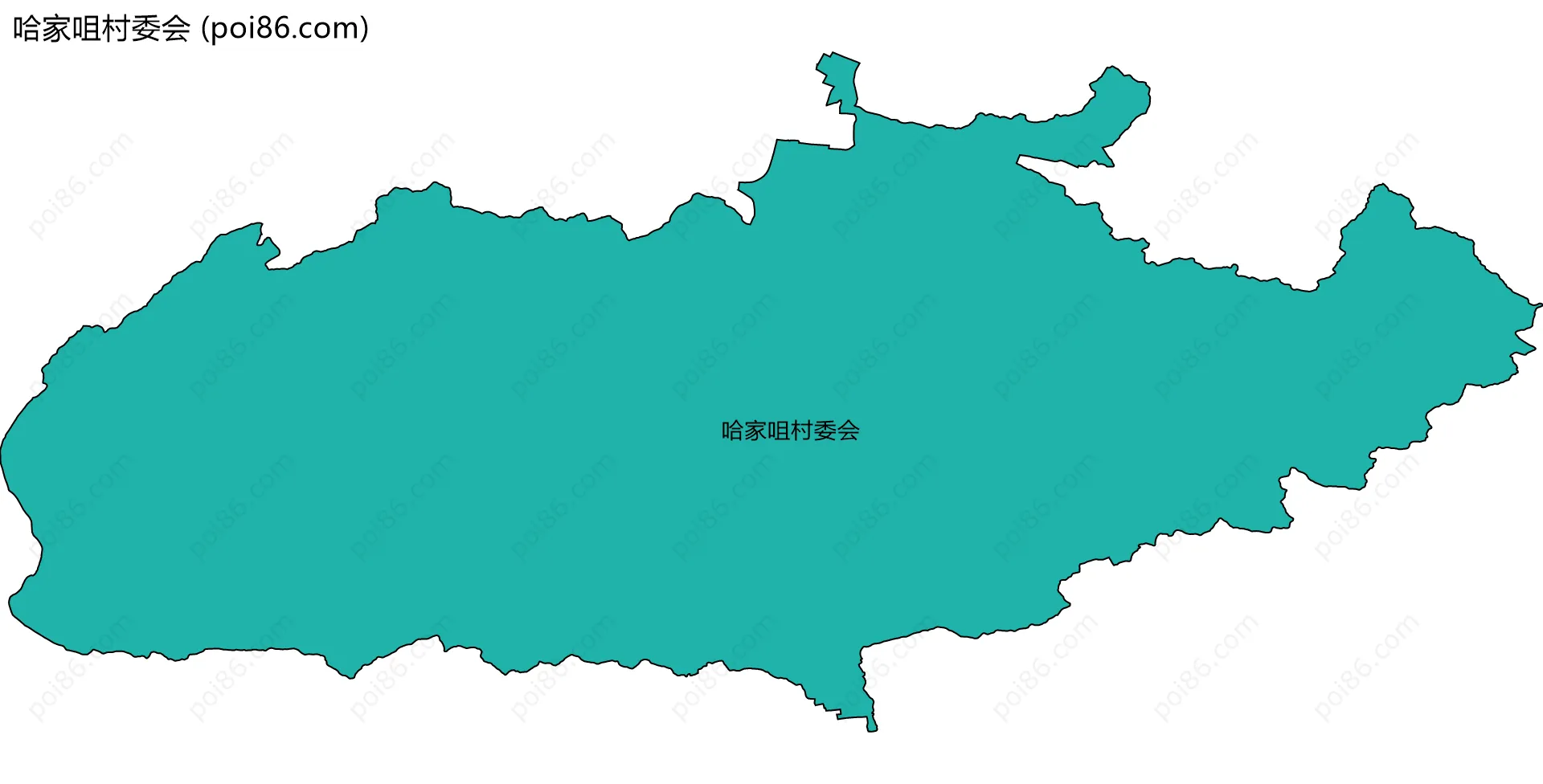 哈家咀村委会边界地图