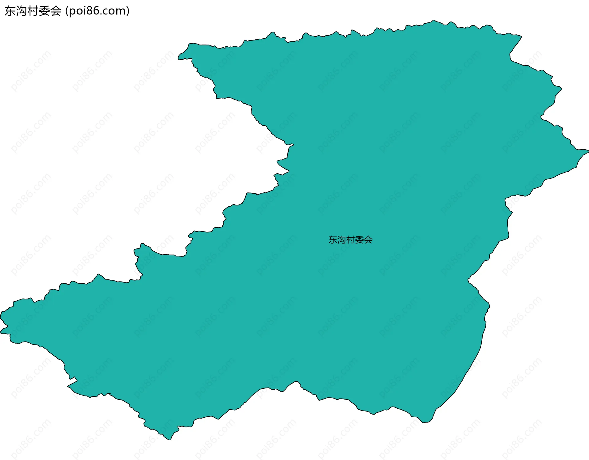 东沟村委会边界地图