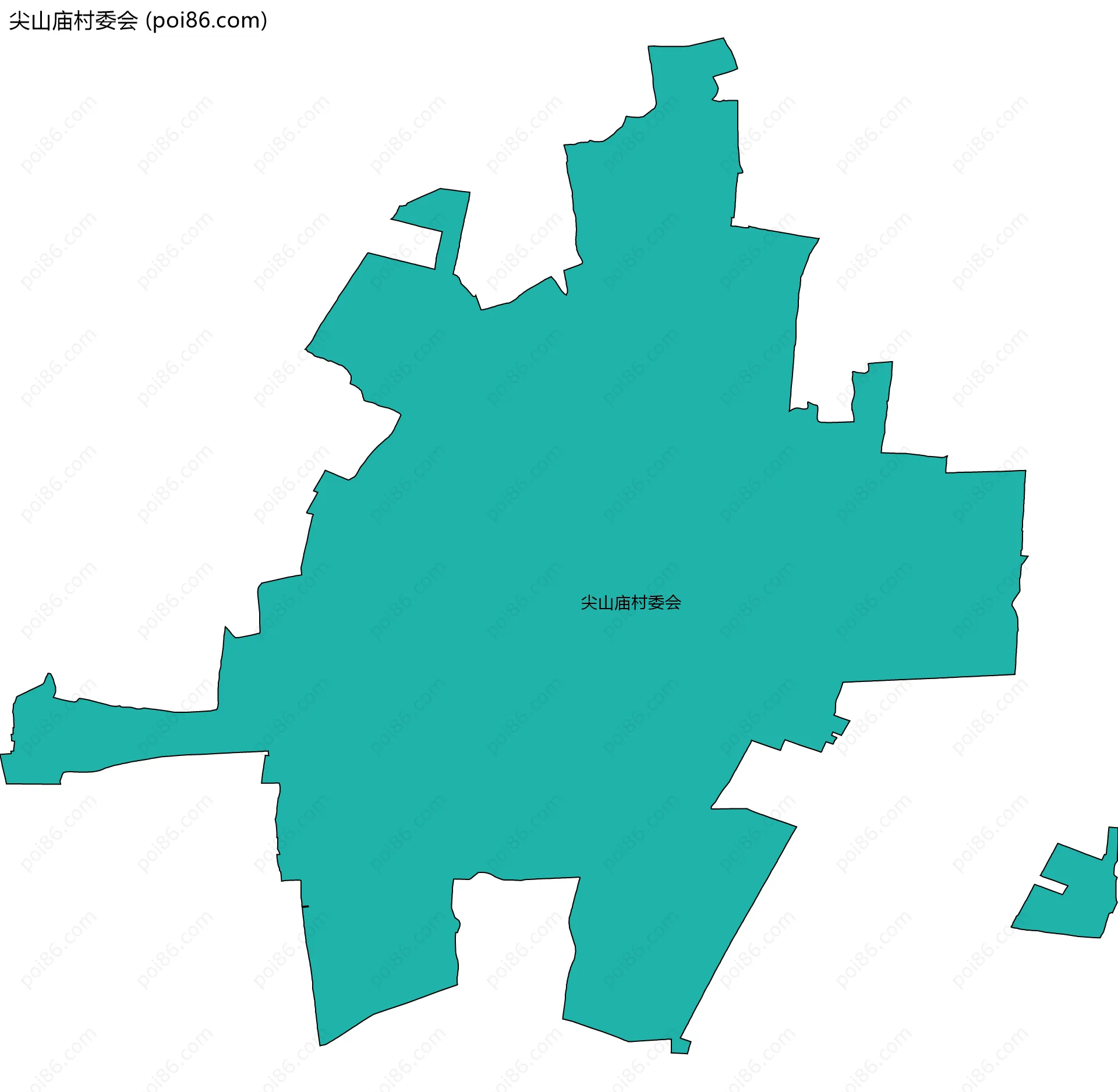 尖山庙村委会边界地图