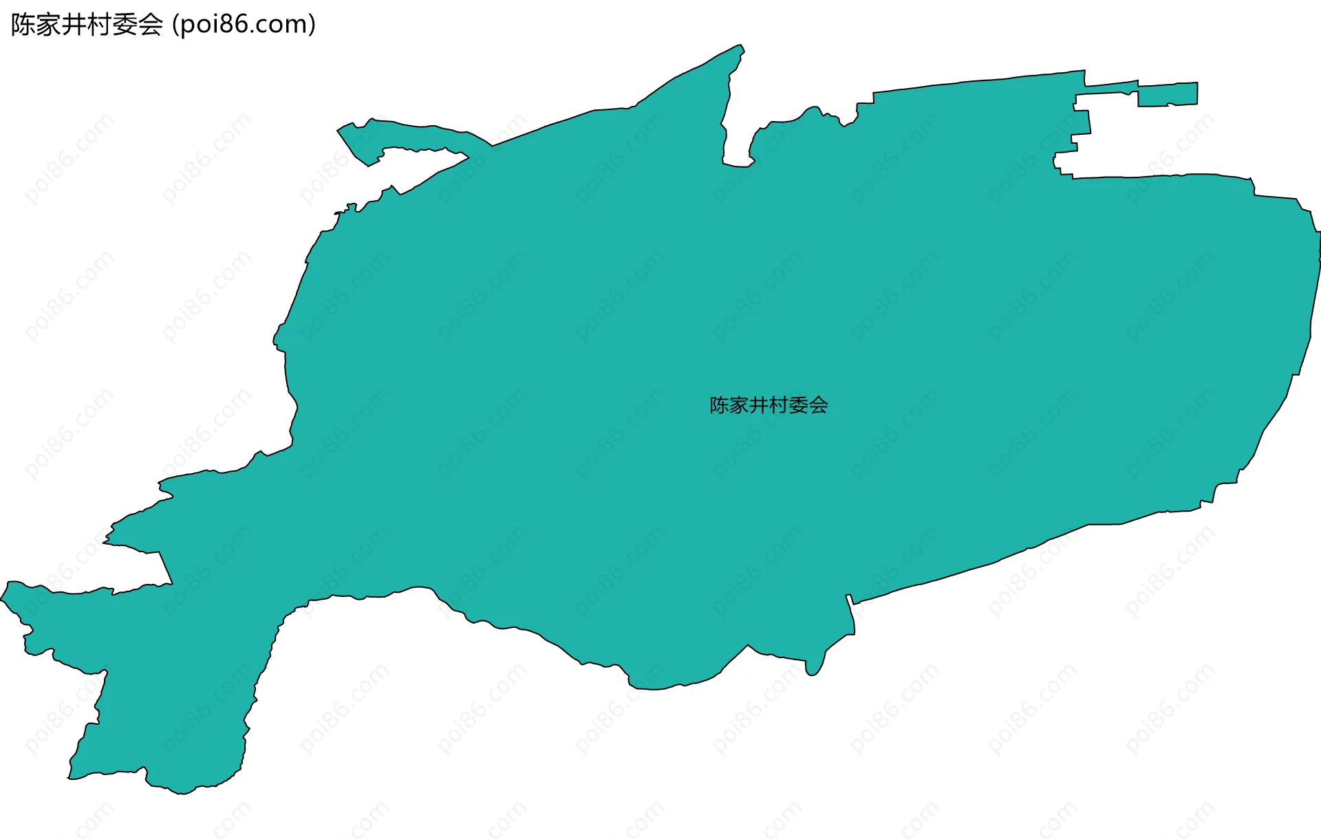 陈家井村委会边界地图