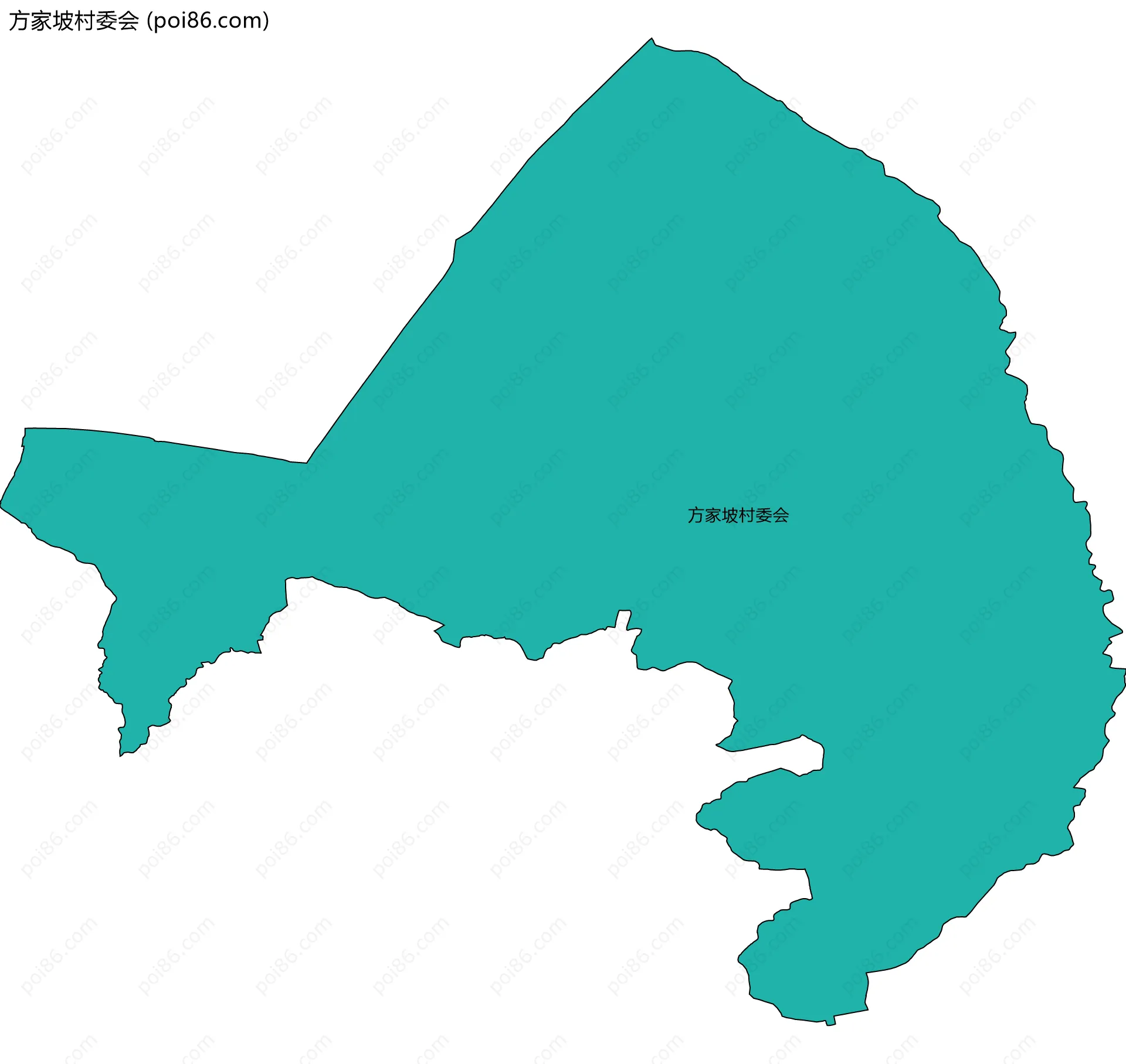 方家坡村委会边界地图