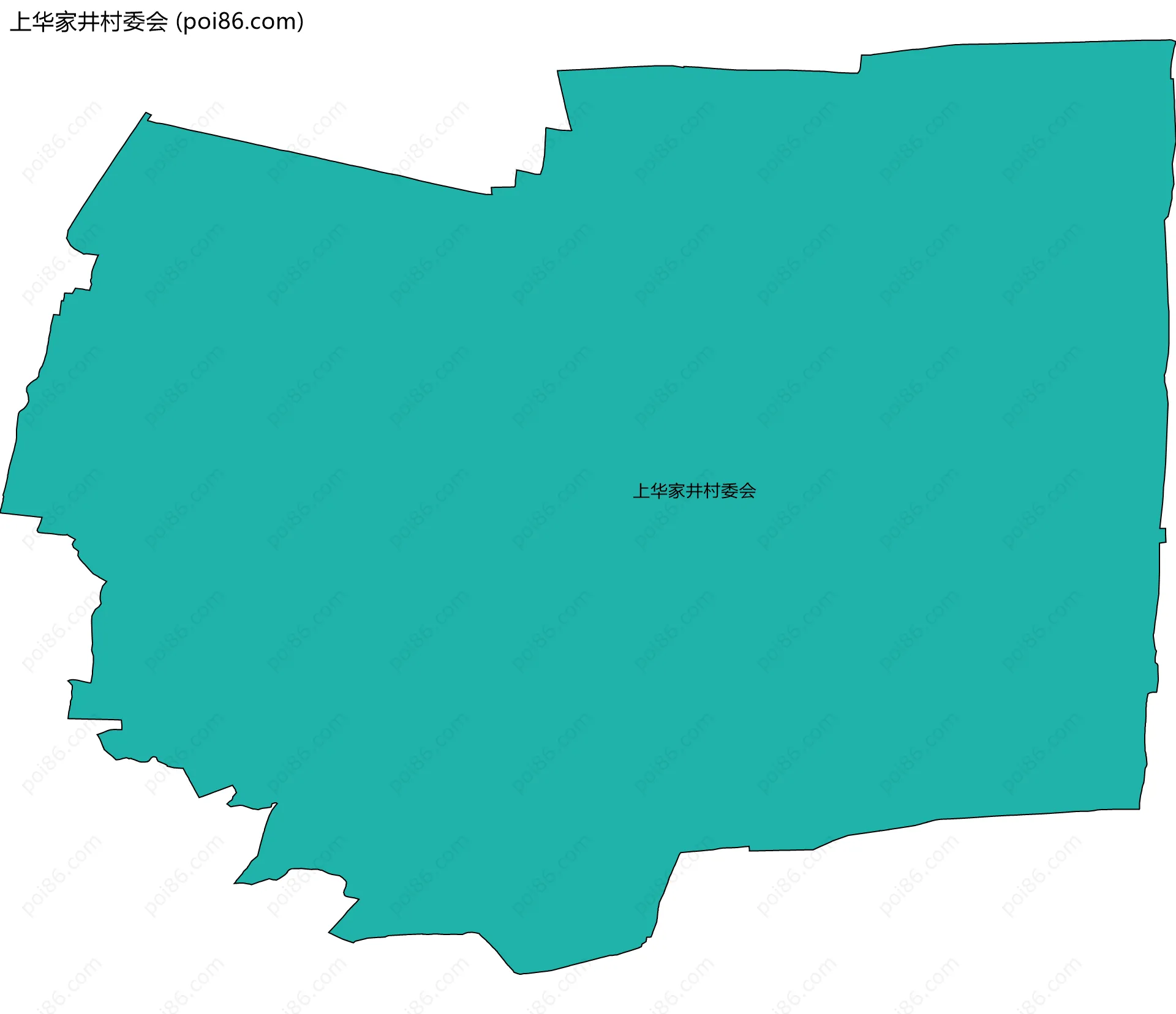 上华家井村委会边界地图