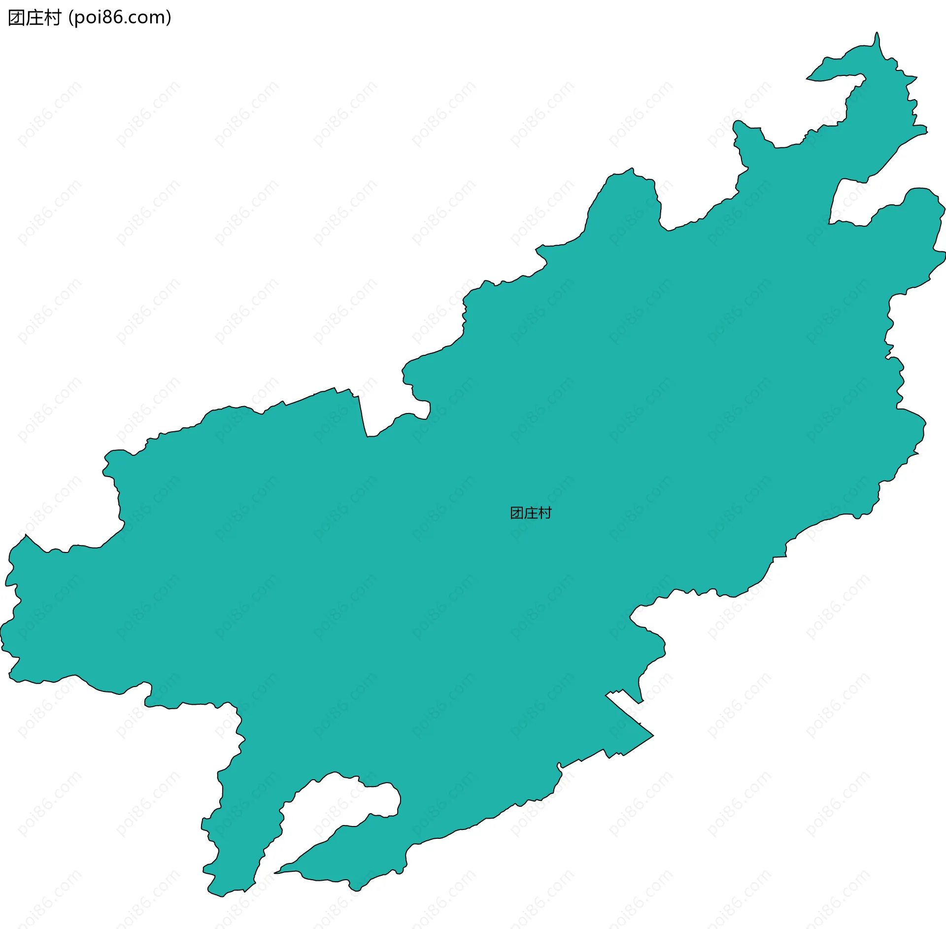团庄村边界地图