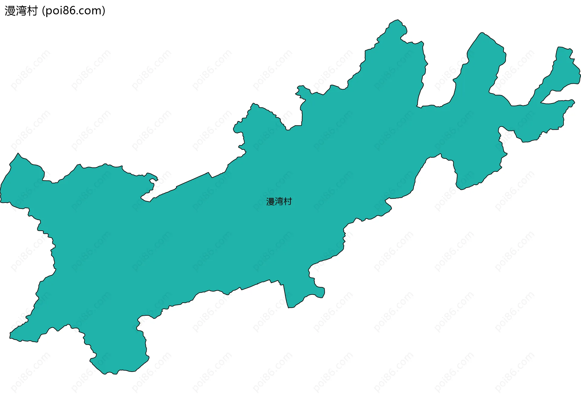 漫湾村边界地图