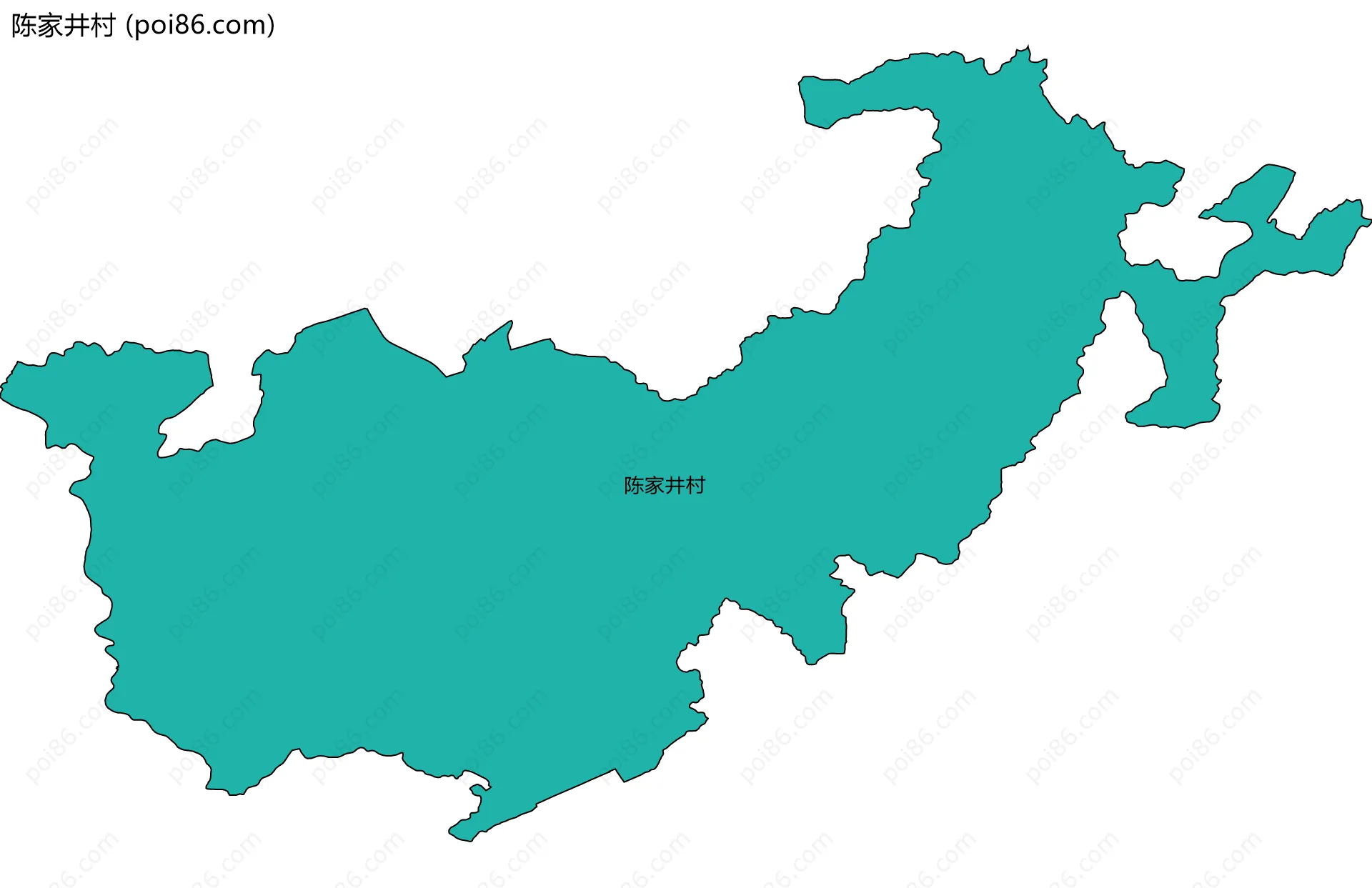 陈家井村边界地图