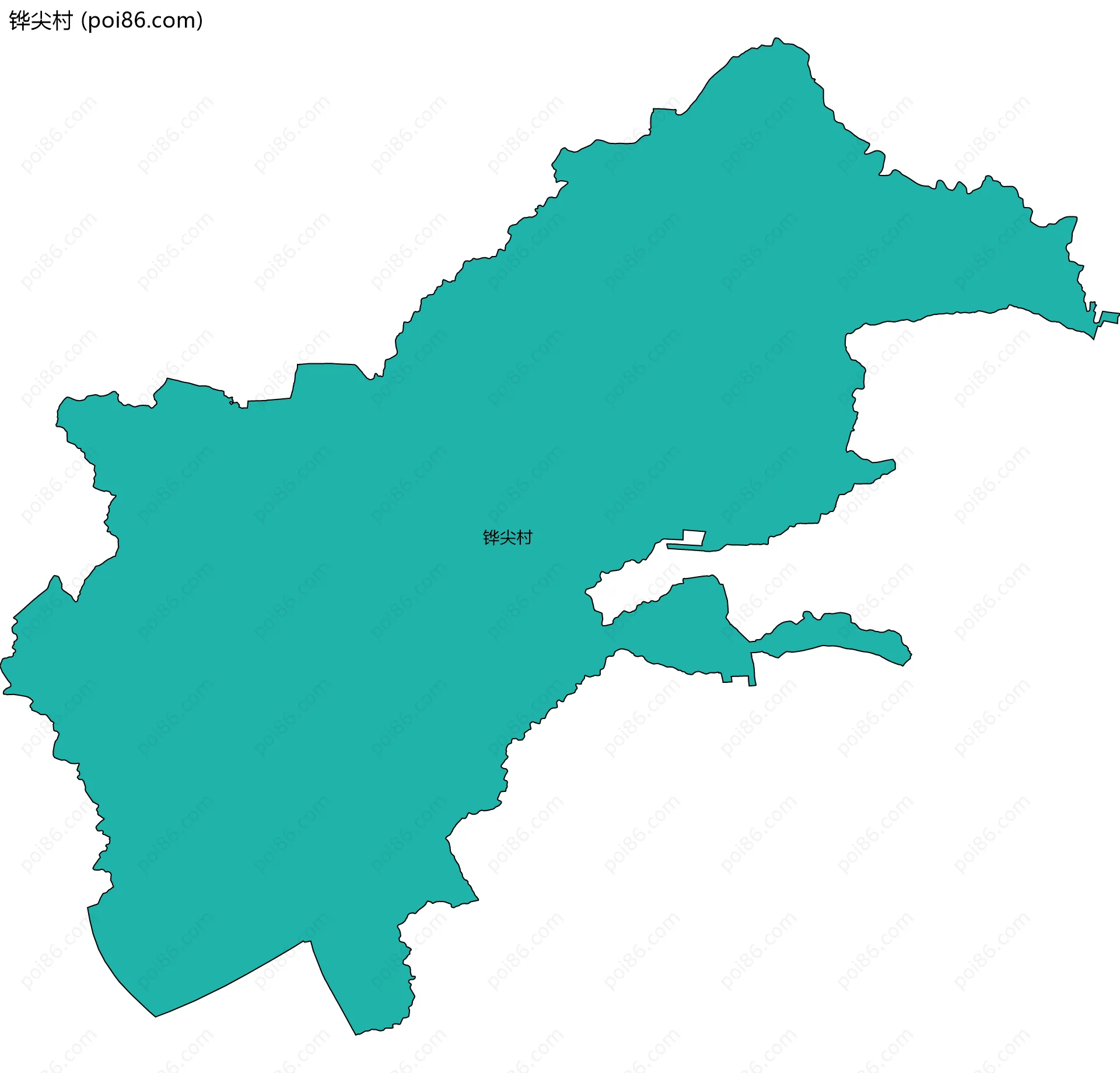 铧尖村边界地图