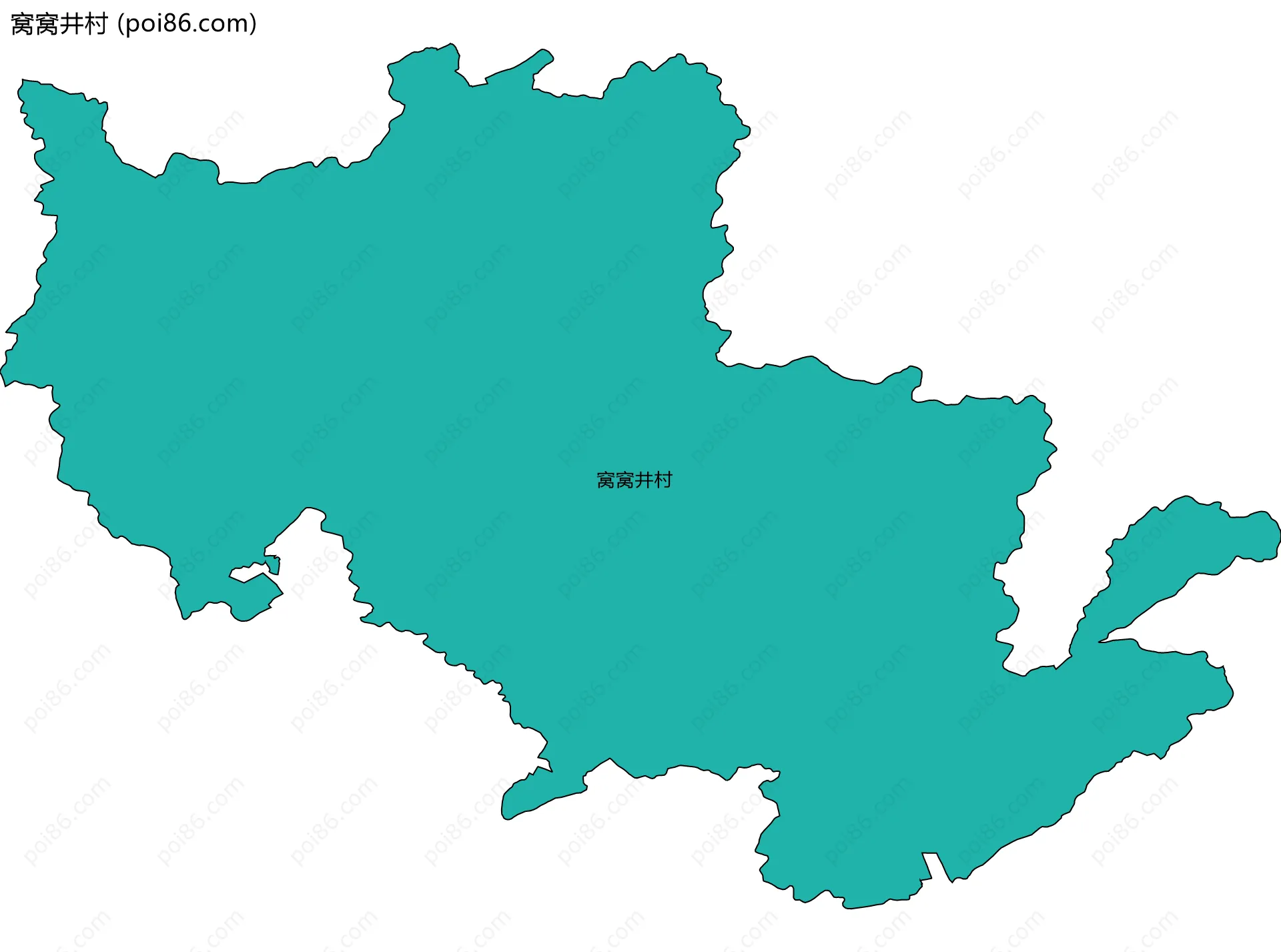 窝窝井村边界地图