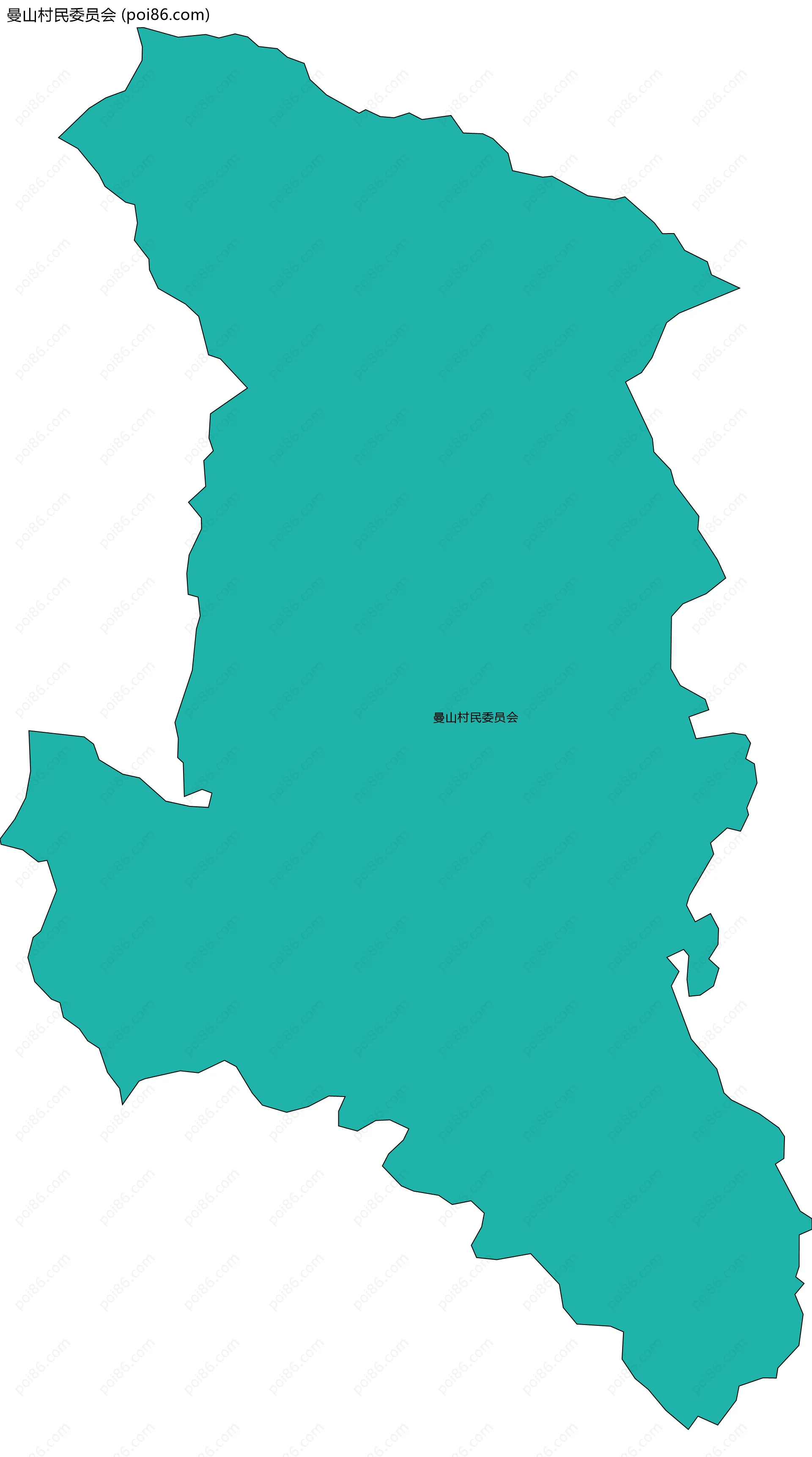曼山村民委员会边界地图