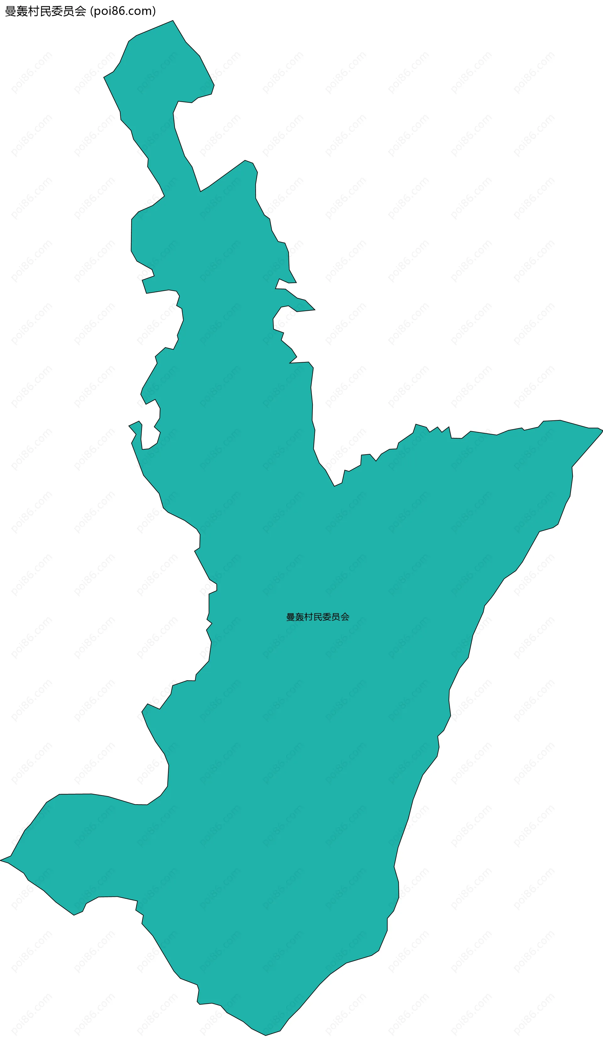 曼轰村民委员会边界地图