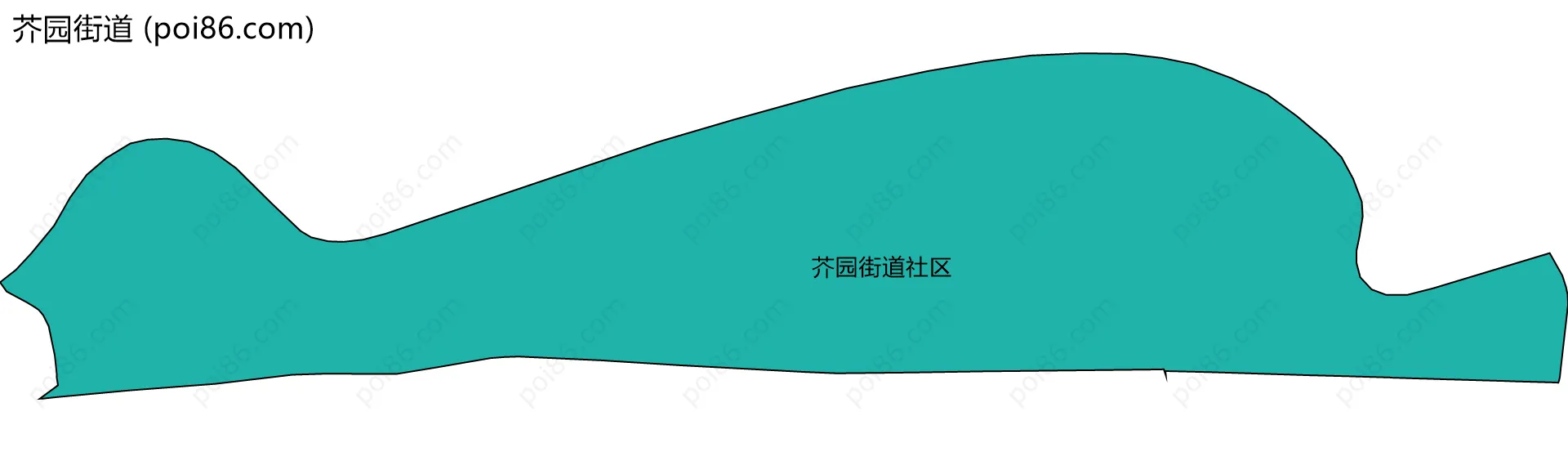 芥园街道边界地图(五级行政区划)