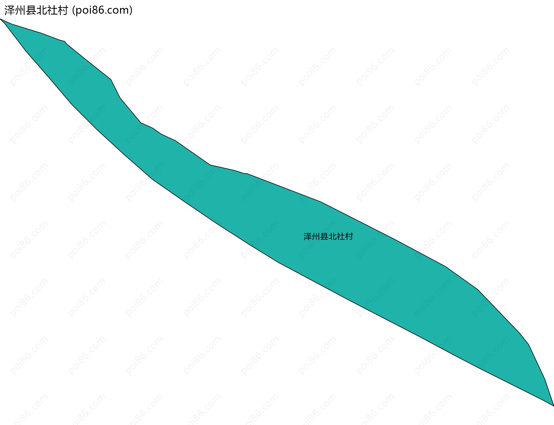 泽州县北社村边界地图