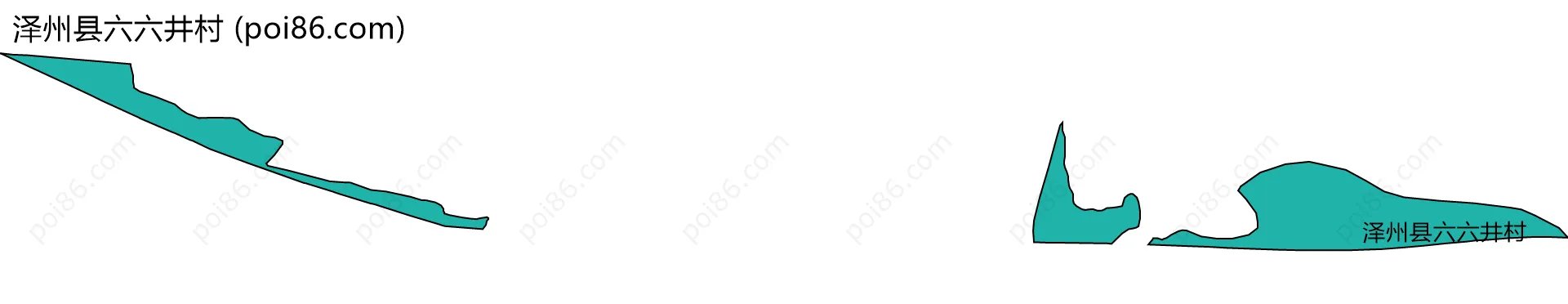 泽州县六六井村边界地图