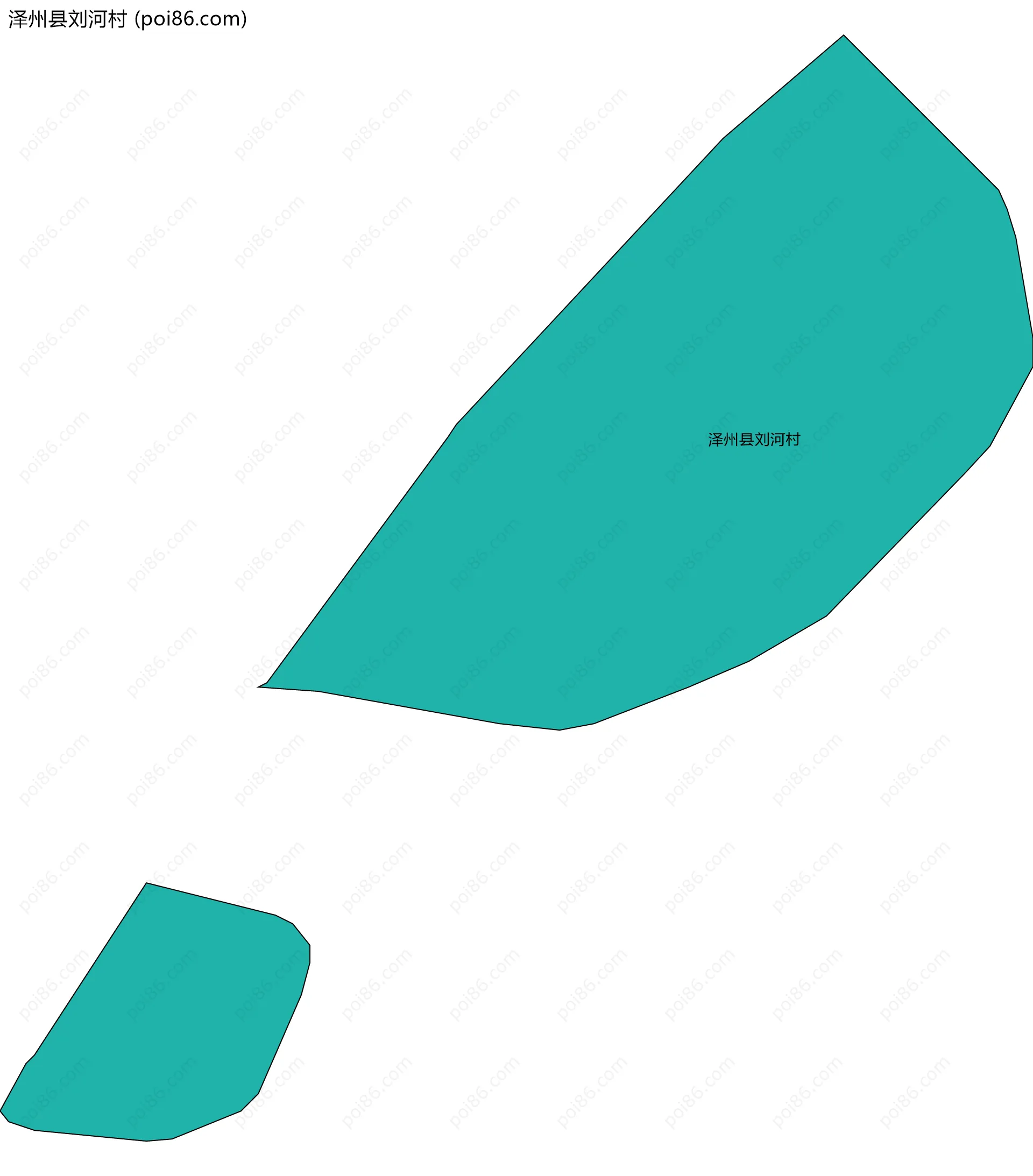 泽州县刘河村边界地图