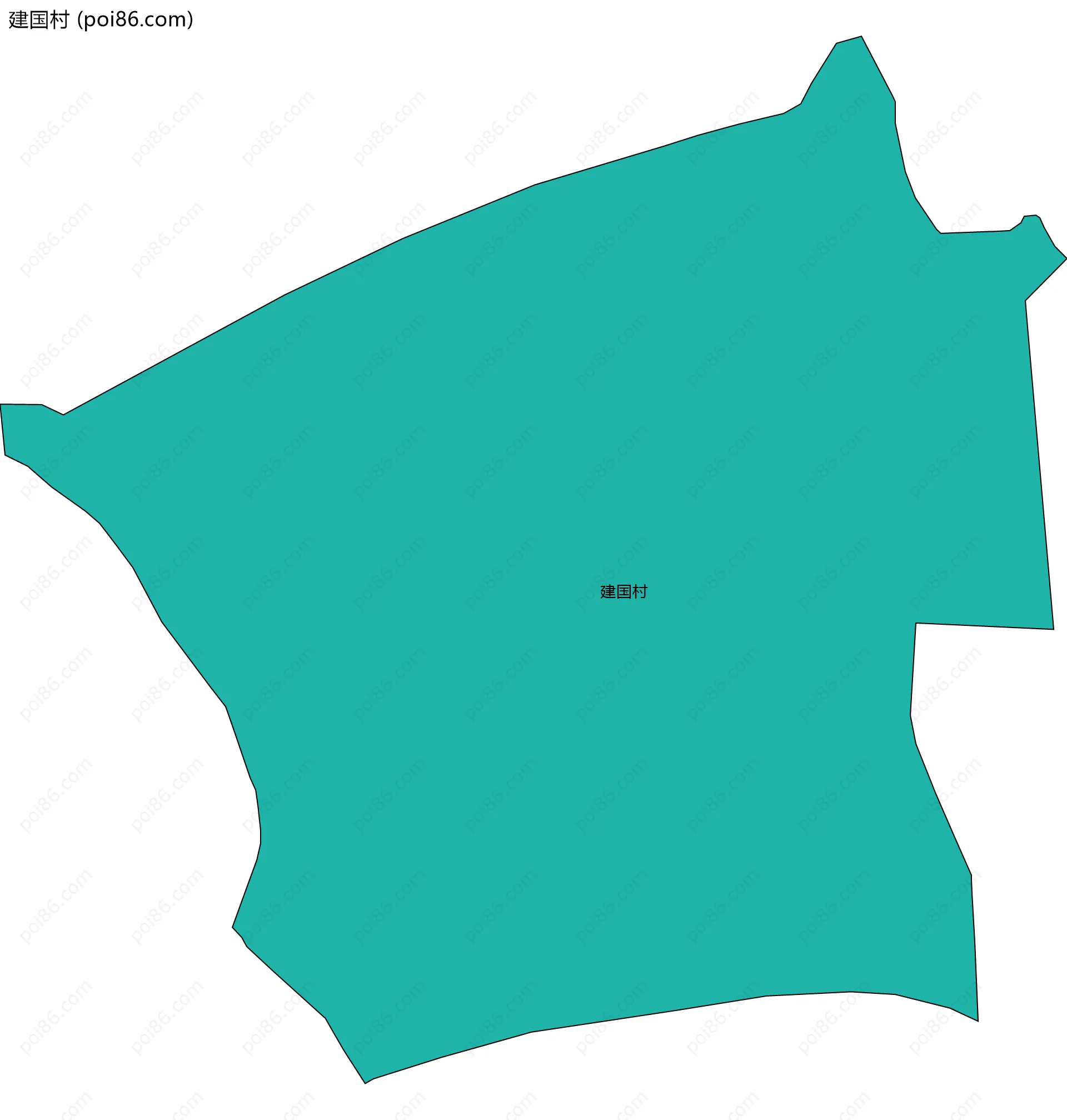 建国村边界地图