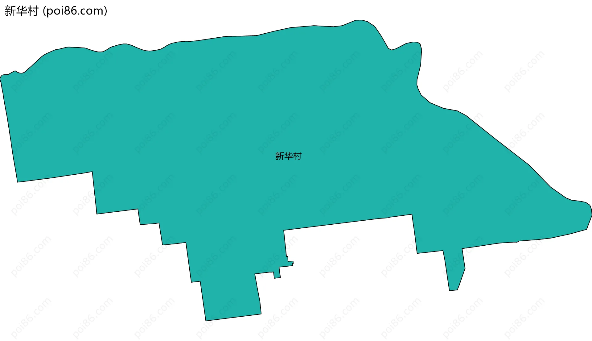 新华村边界地图