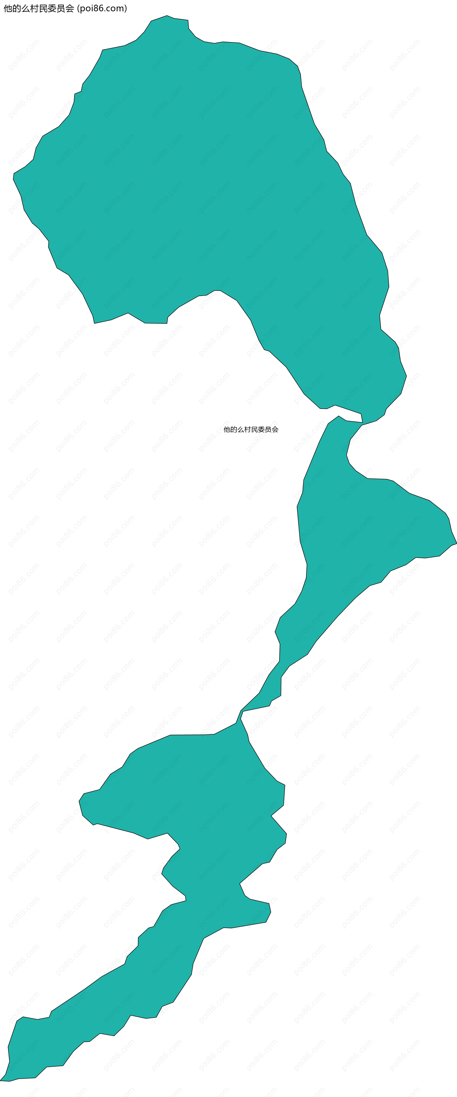 他的么村民委员会边界地图