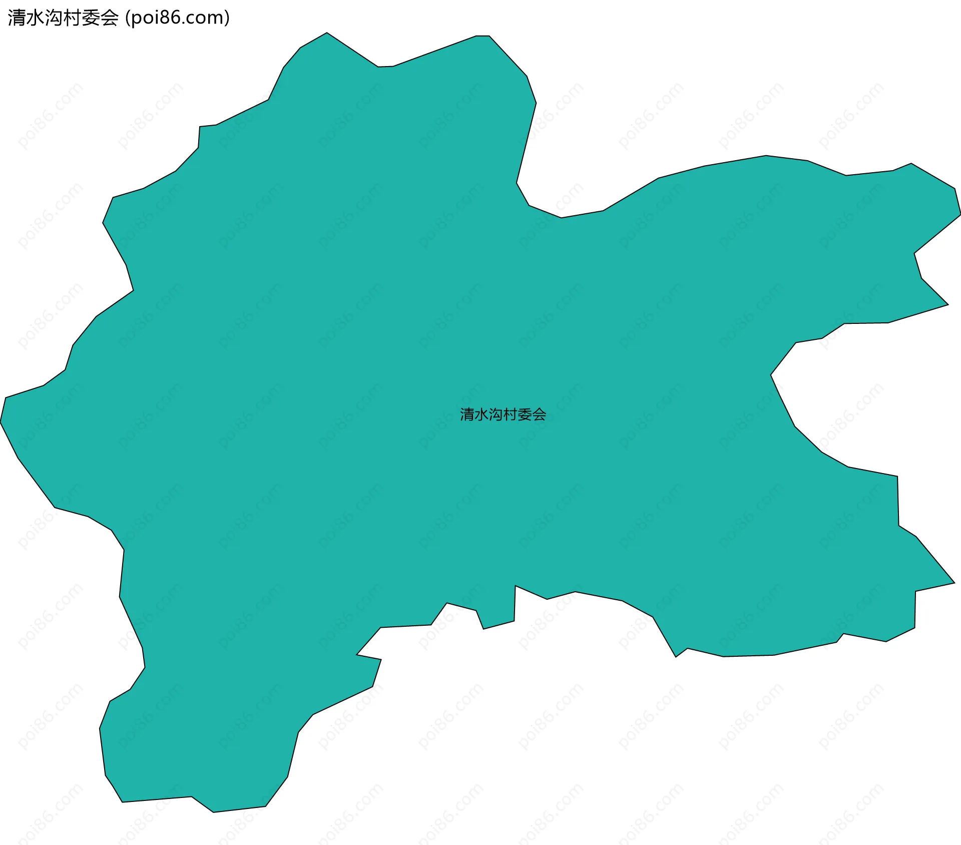清水沟村委会边界地图