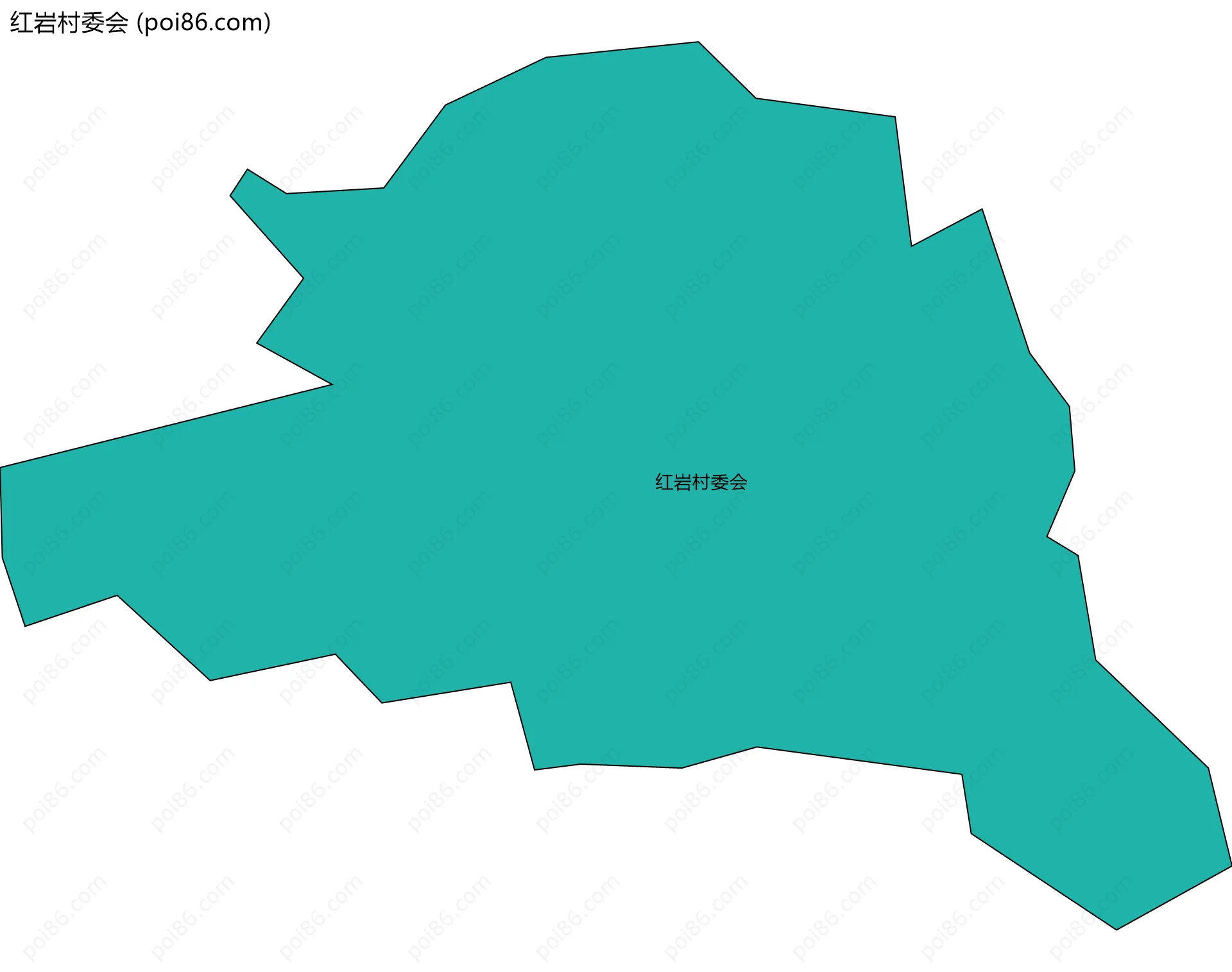 红岩村委会边界地图