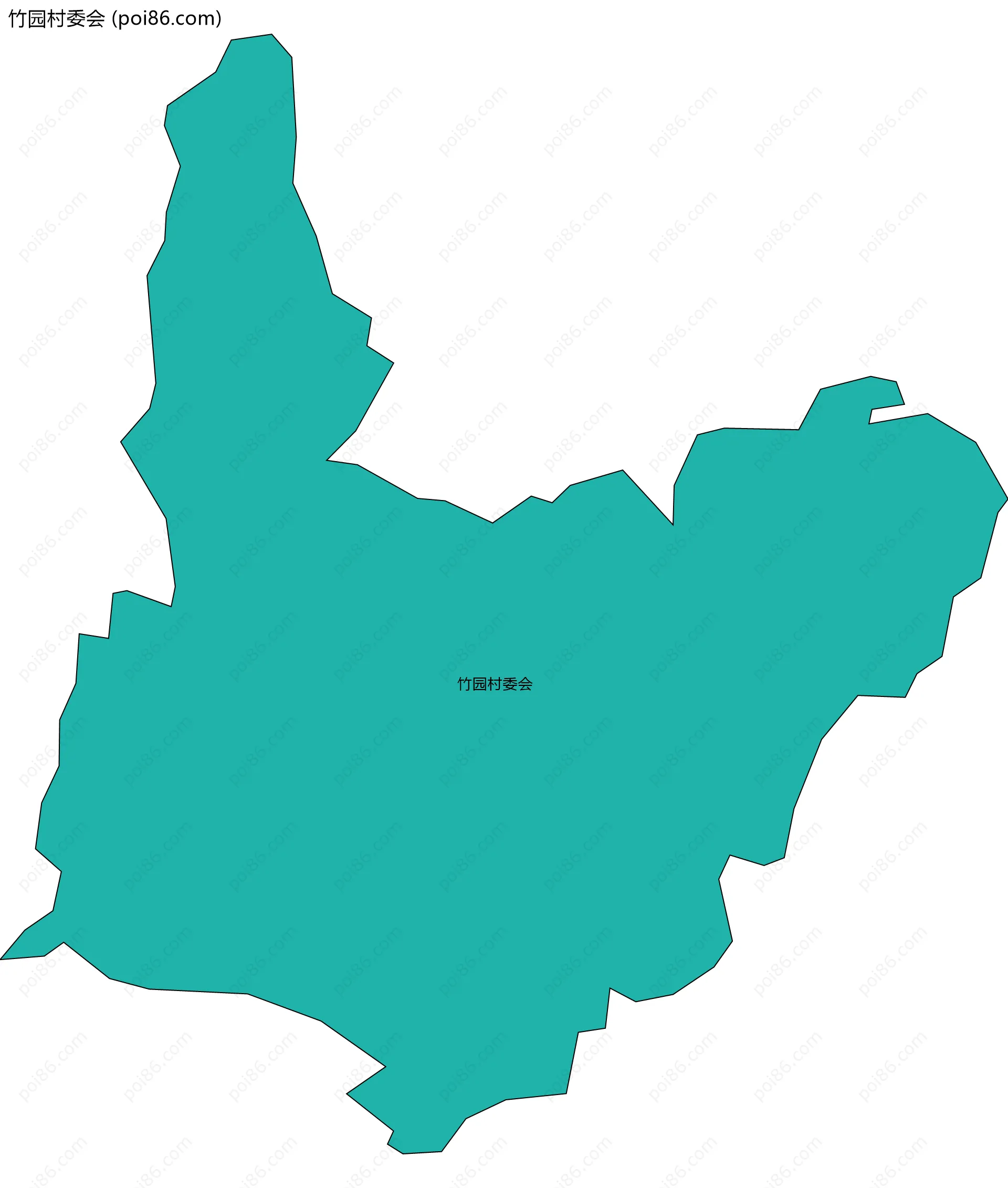 竹园村委会边界地图