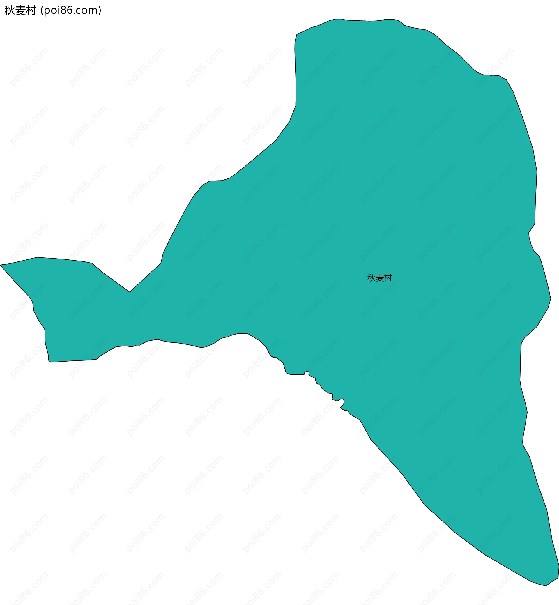 秋麦村边界地图