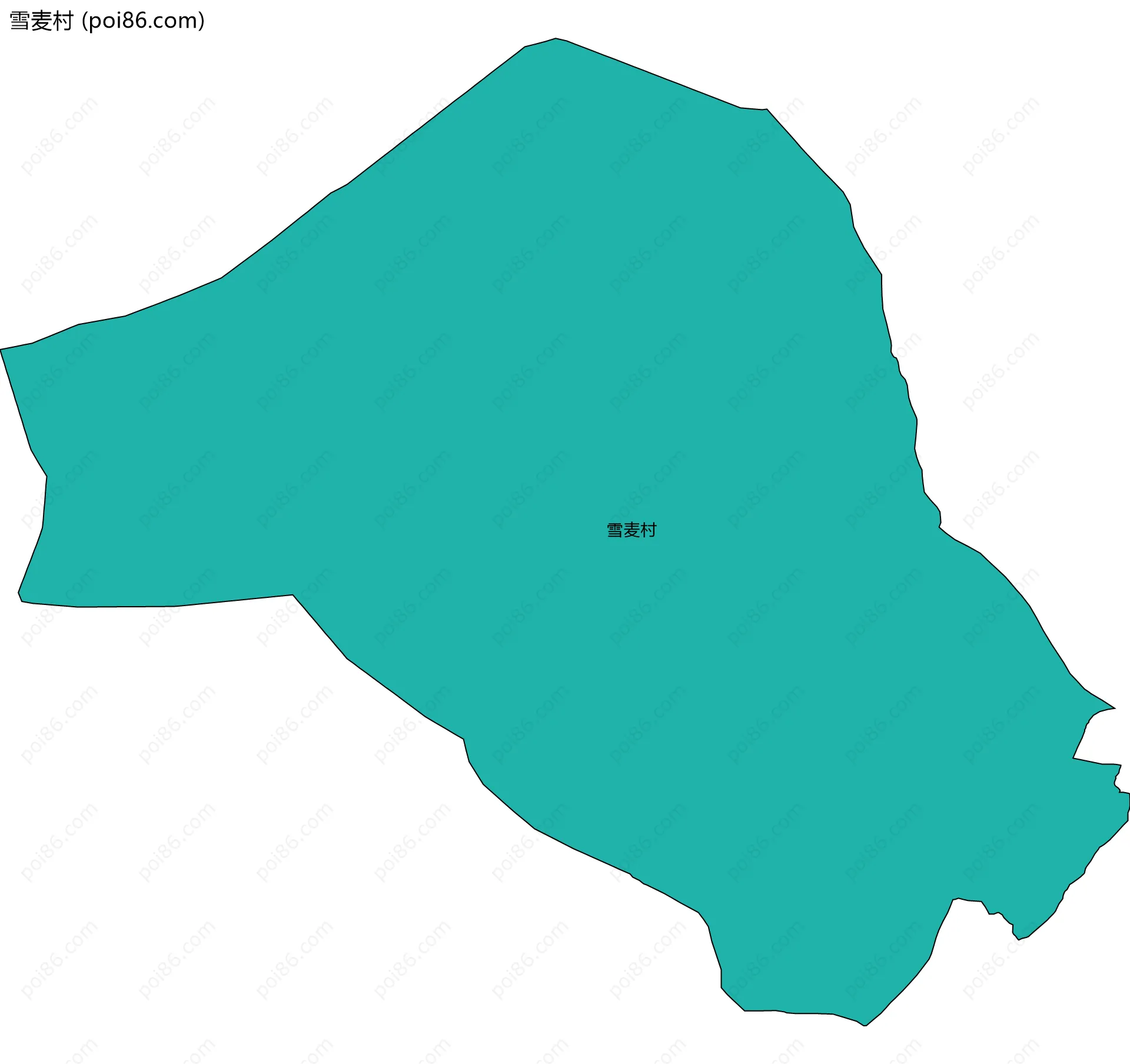 雪麦村边界地图