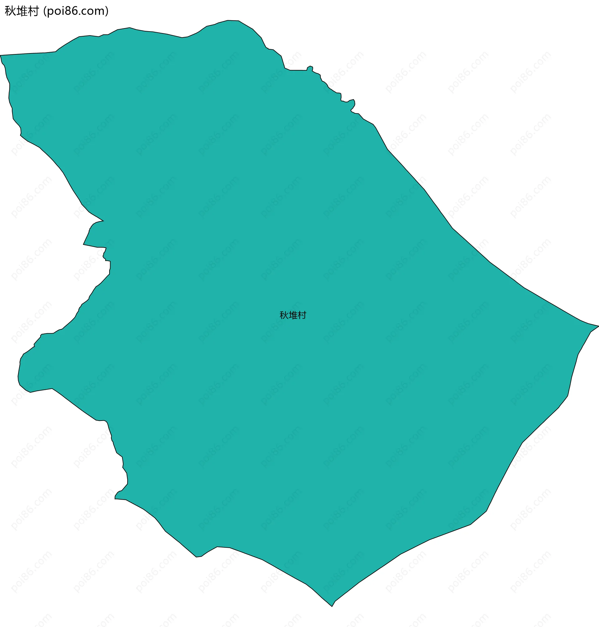 秋堆村边界地图