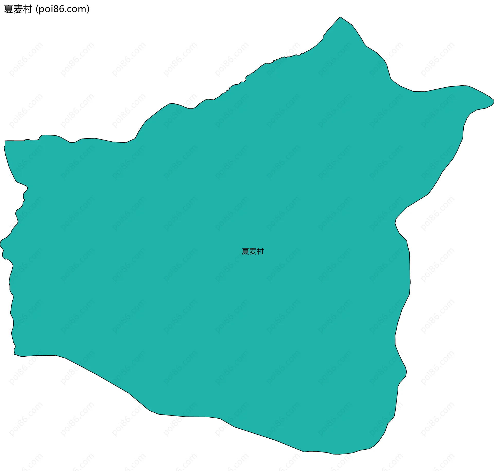 夏麦村边界地图