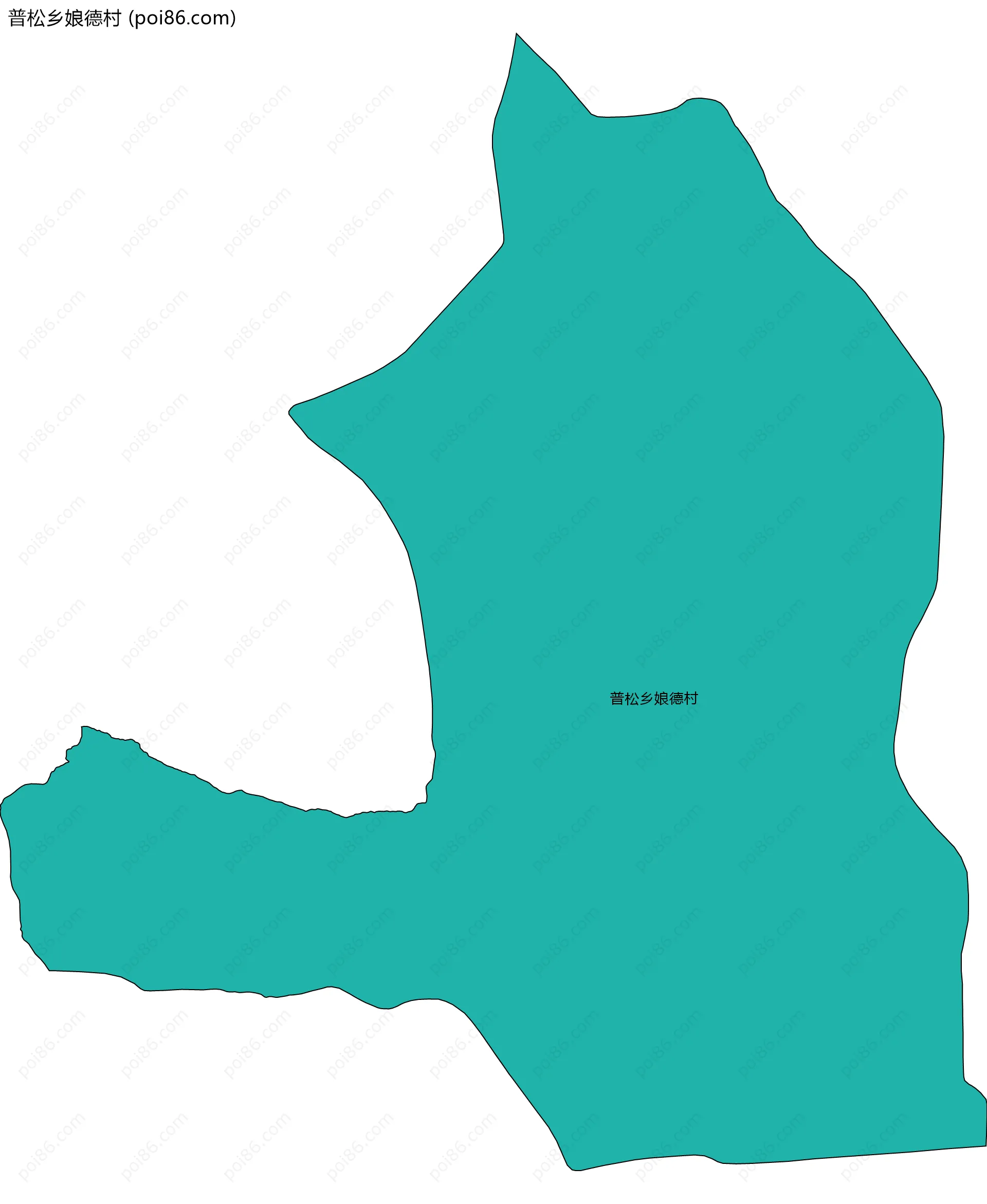 普松乡娘德村边界地图