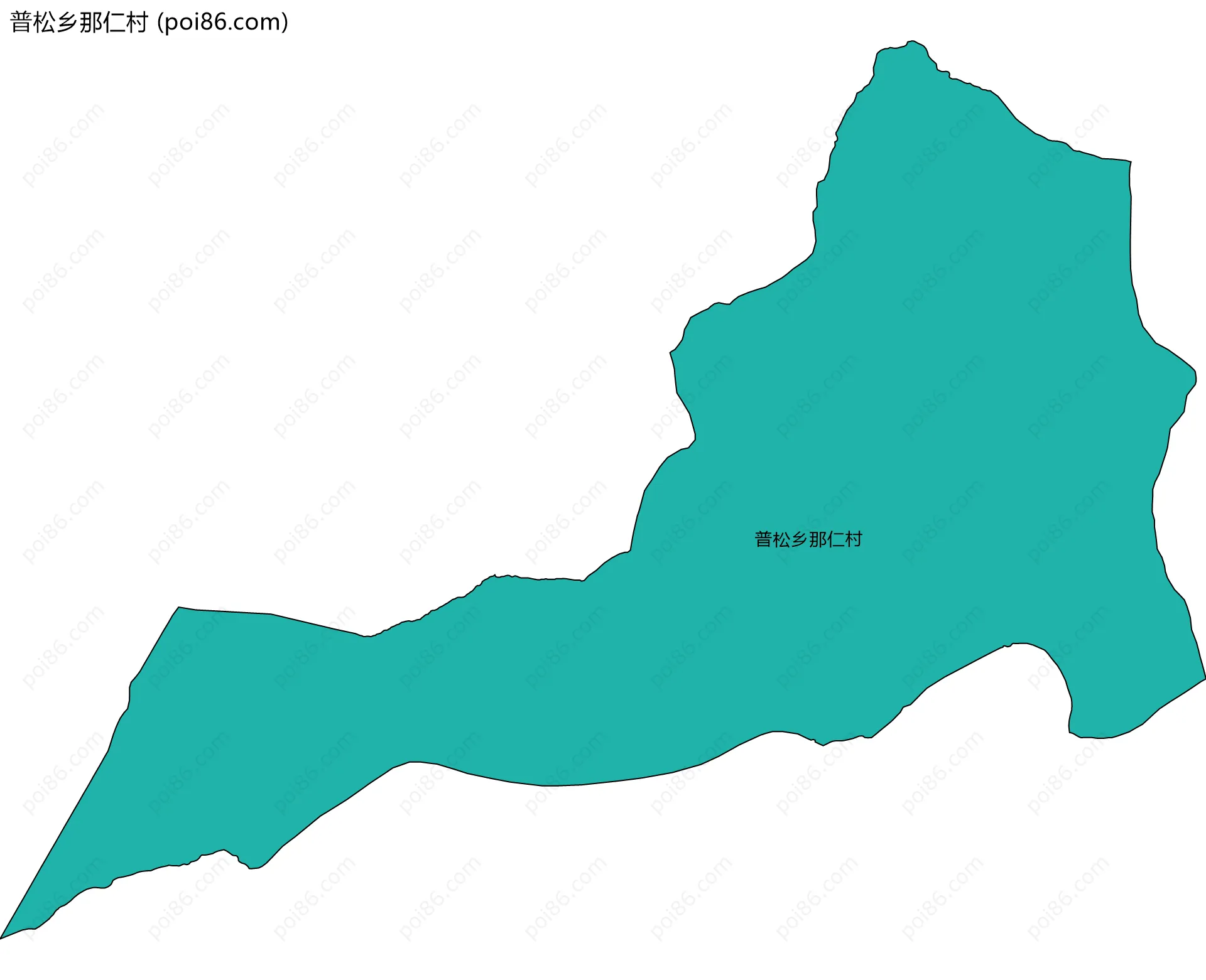 普松乡那仁村边界地图
