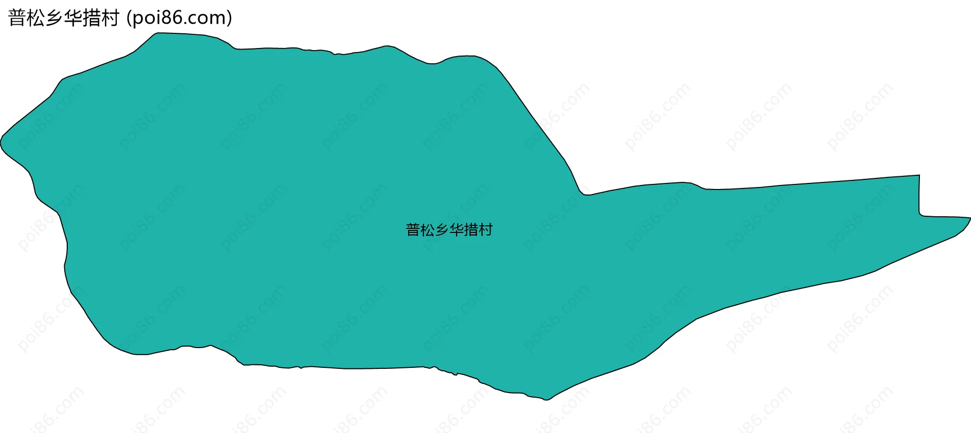 普松乡华措村边界地图