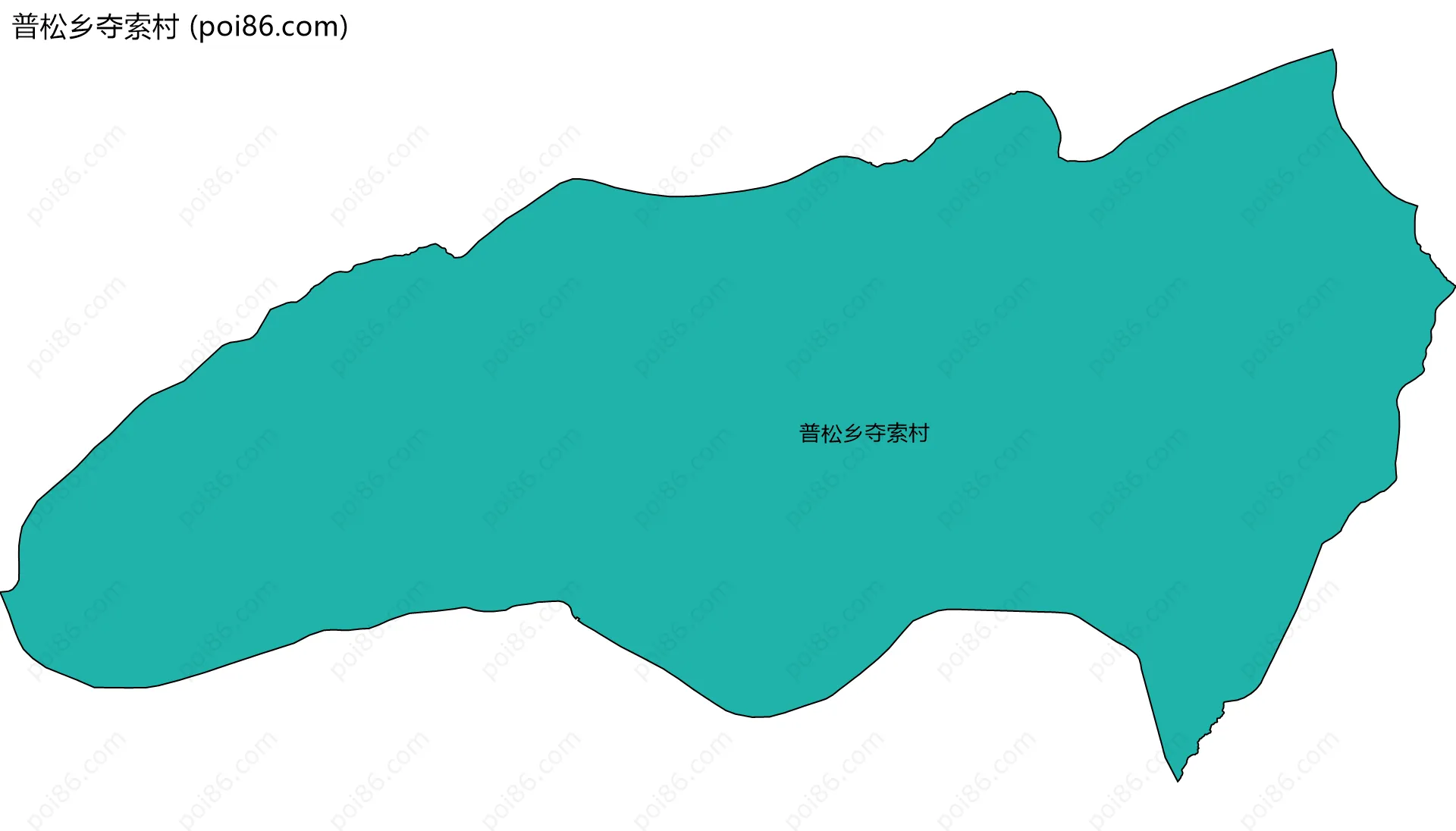 普松乡夺索村边界地图